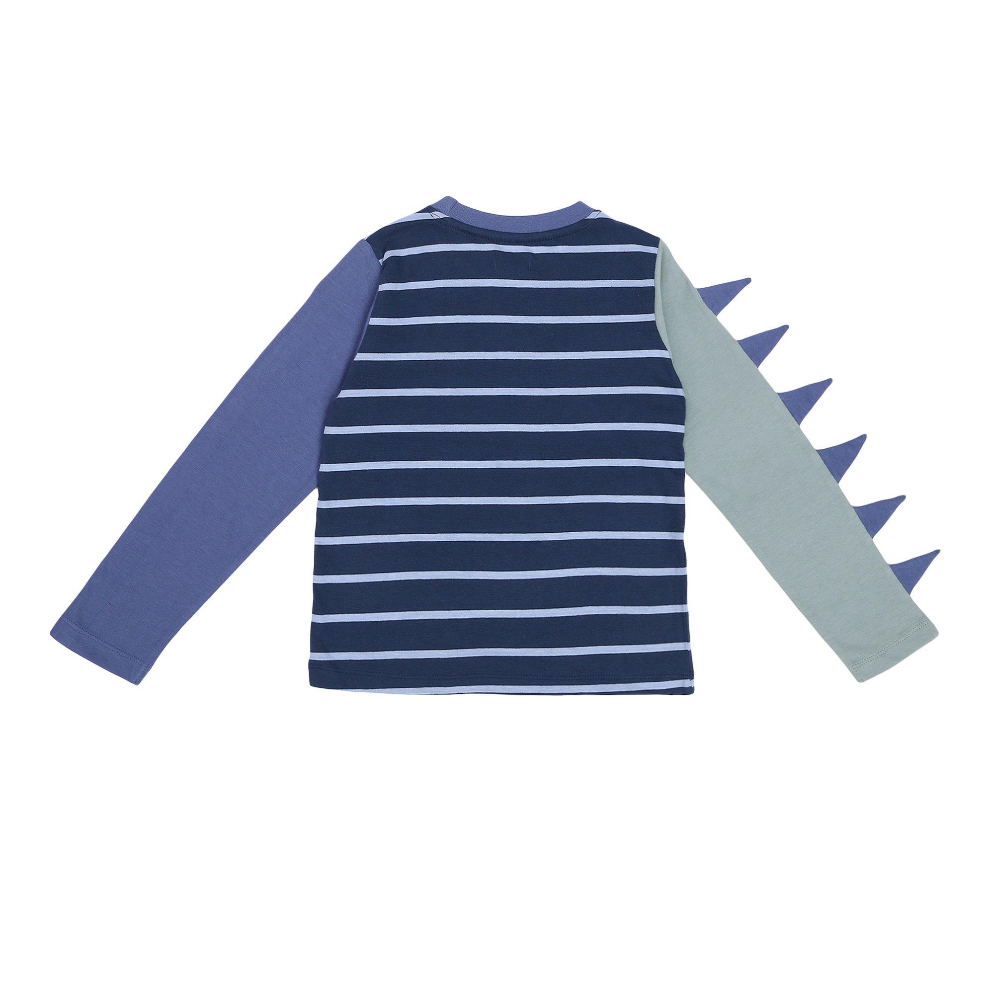 Blue - Lilly and Sid - Dino Regular Fit T-Shirt - 2