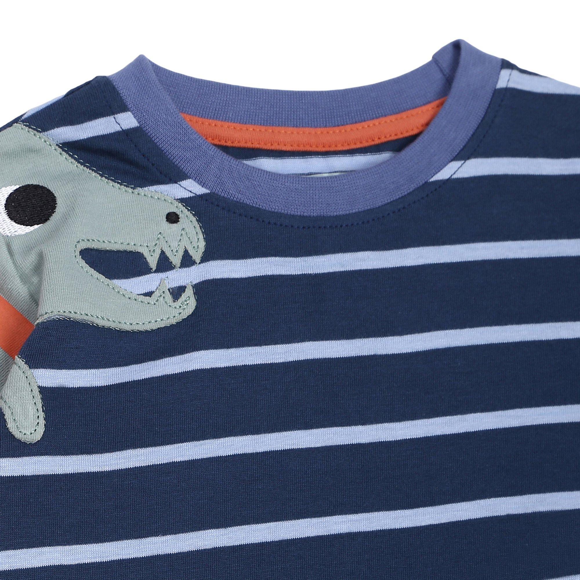 Blue - Lilly and Sid - Dino Regular Fit T-Shirt - 3