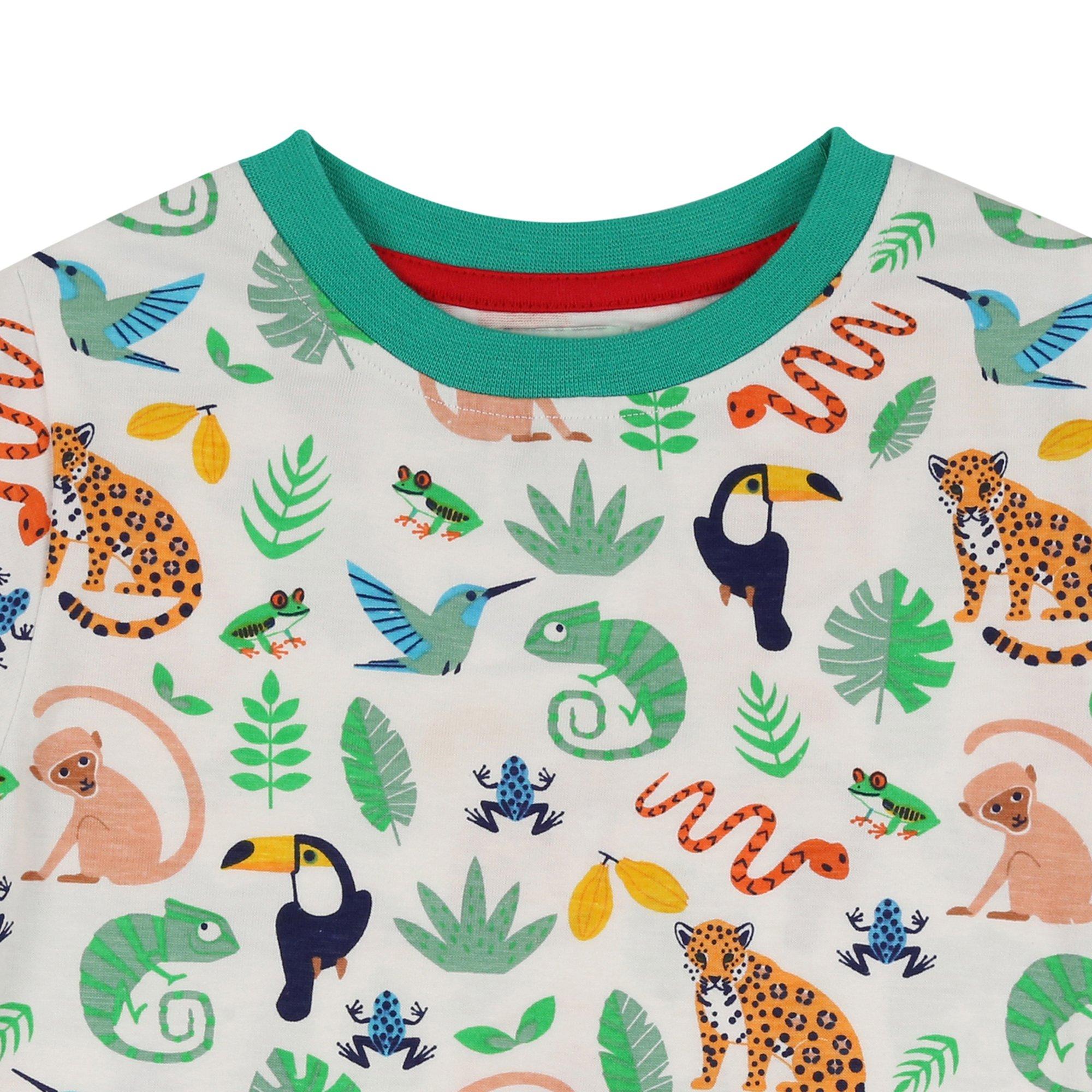 Multi - Lilly and Sid - & Sid Multicoloured Animal Safari And Stripe Print T-Shirt - 2 Pack - 5