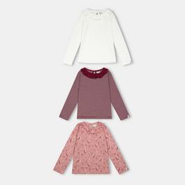 Lilly and Sid & Sid Multicoloured Fairy Stripe Print And Plain Top - 3 Pack