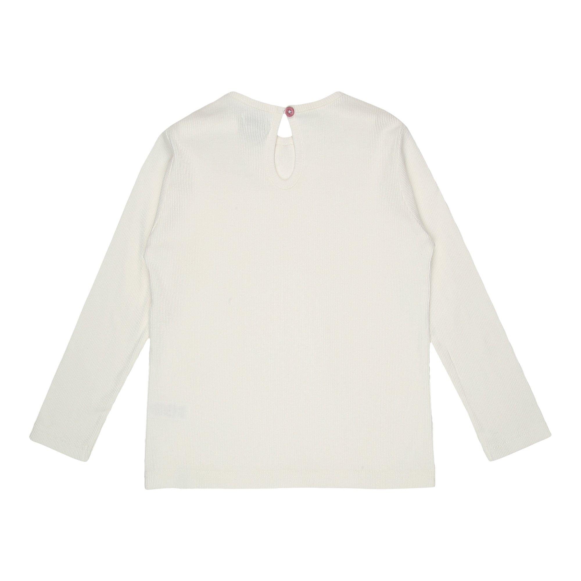 Ecru - Lilly and Sid - Regular Fit Rainbow Collar T-Shirt - 2