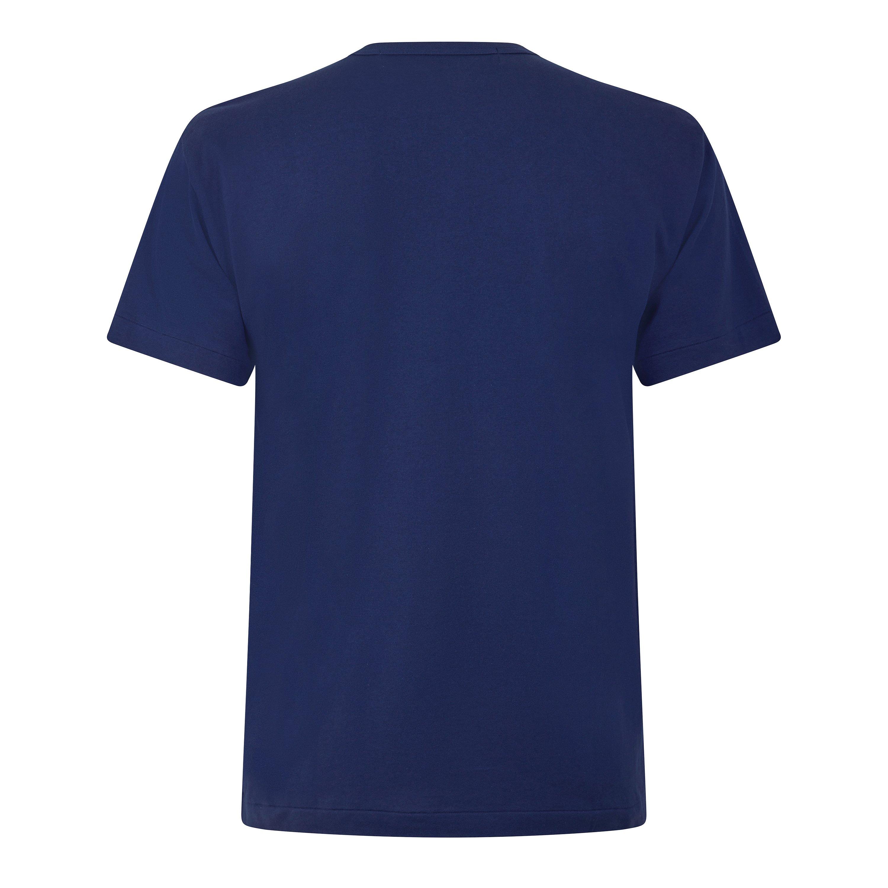 Navy - Comme des Garcons PLAY - Comme Text Logo T Sn71 - 2