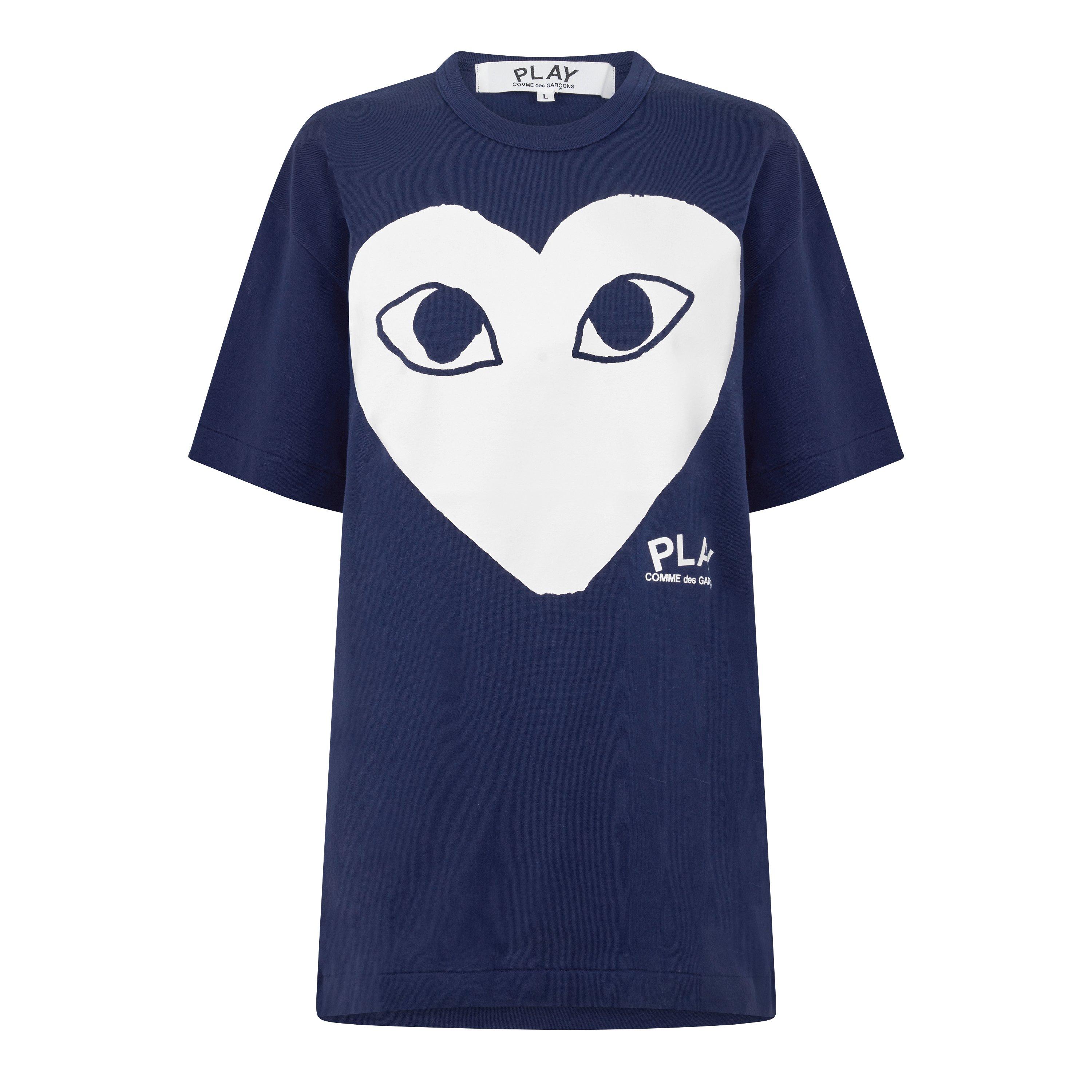 Navy - Comme des Garcons PLAY - Big Heart Tee - 1