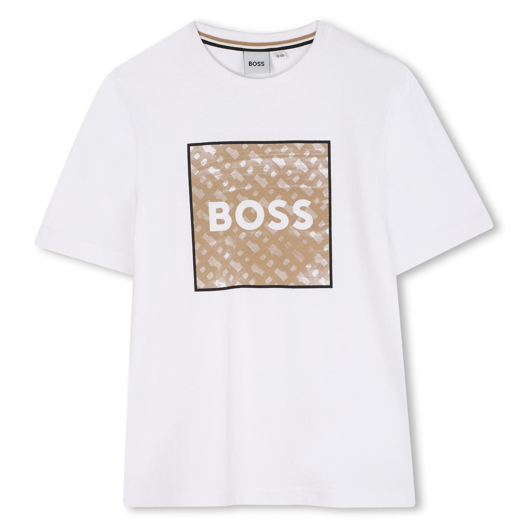 Boss Boys Kids' Monogram T-Shirt - White - 10Y