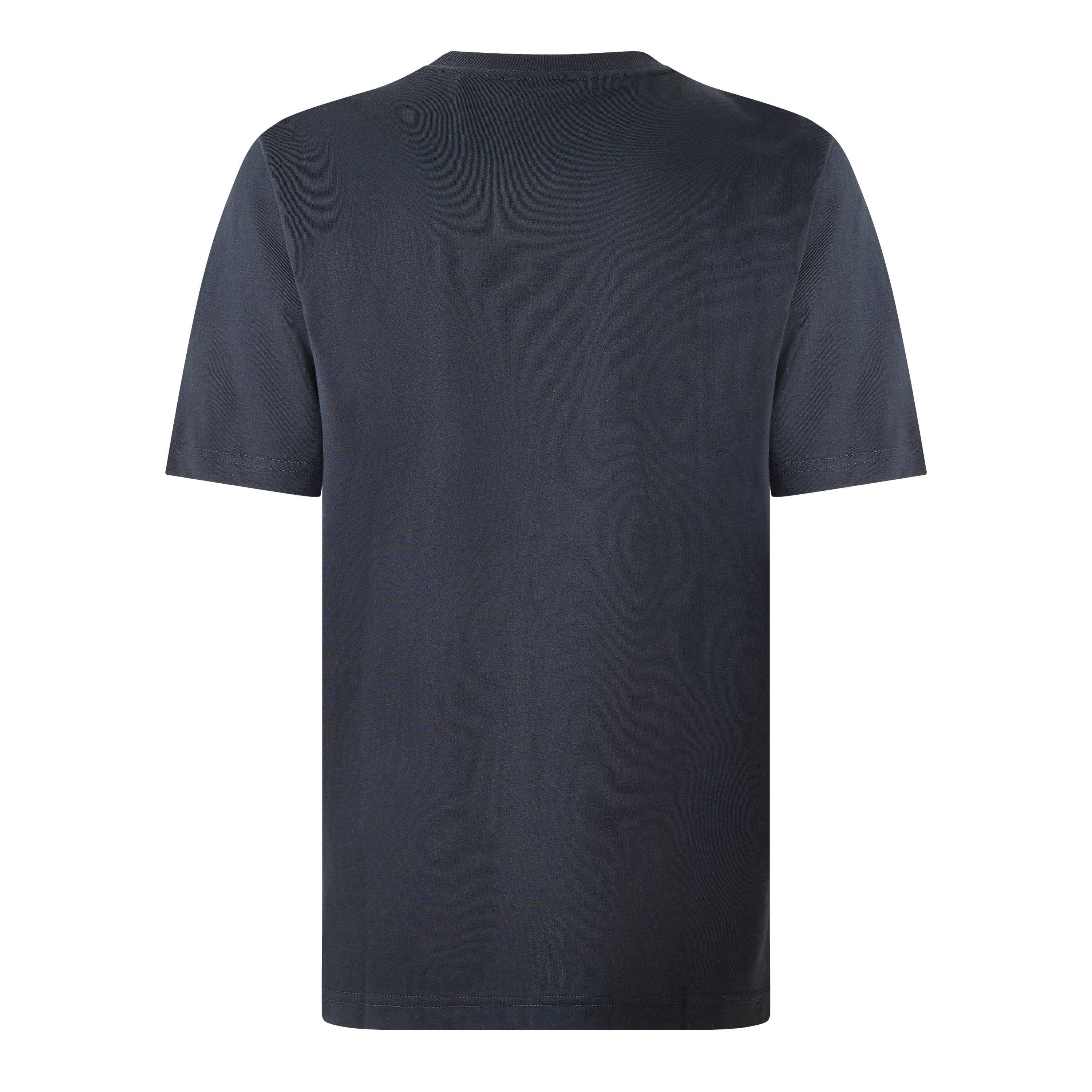 Dark Blue - Boss - Men's TS Logo Cotton Crew-Neck Short-Sleeve T-Shirt - 2