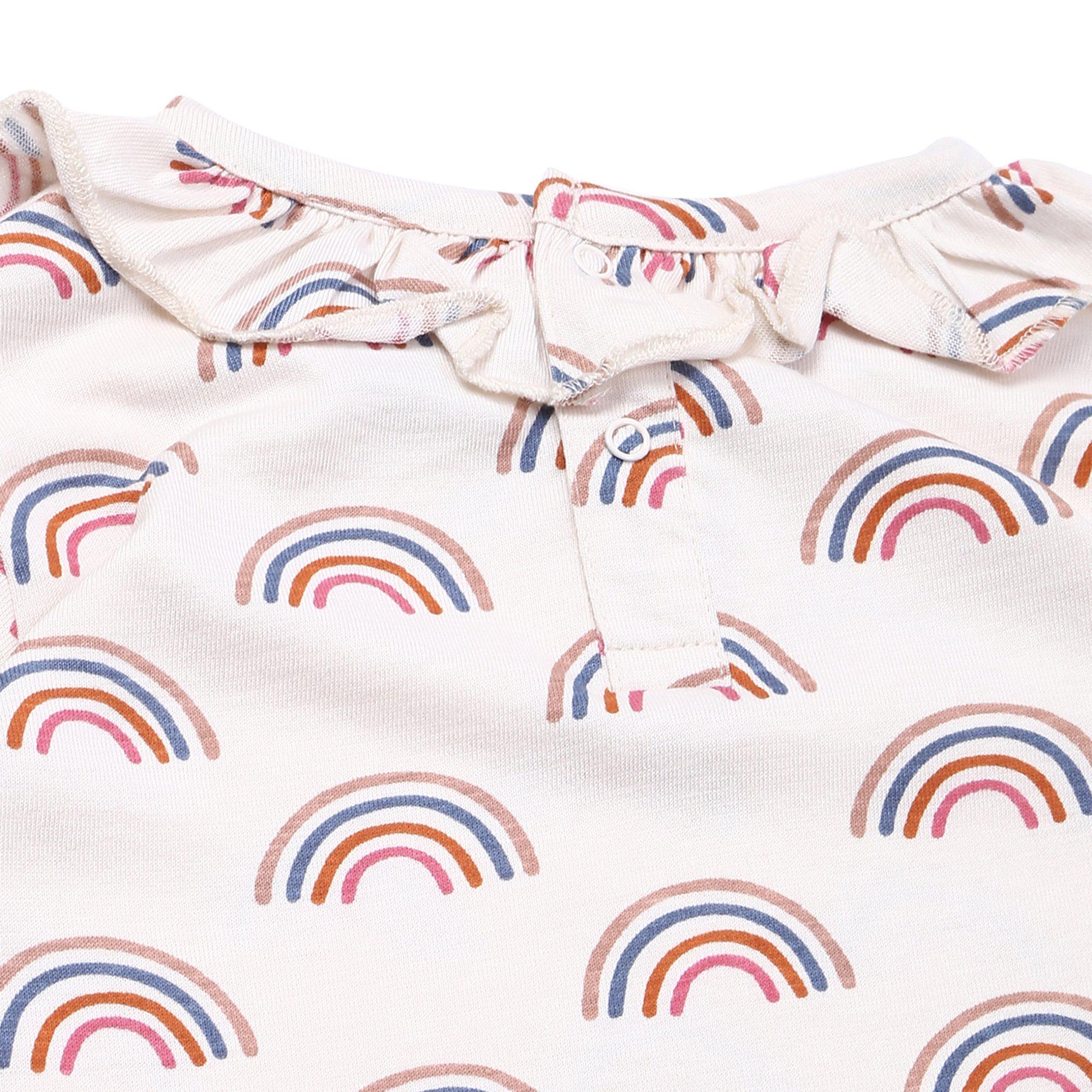Pink - Lilly and Sid - Regular Fit Rainbow Stripe T-Shirt - 3
