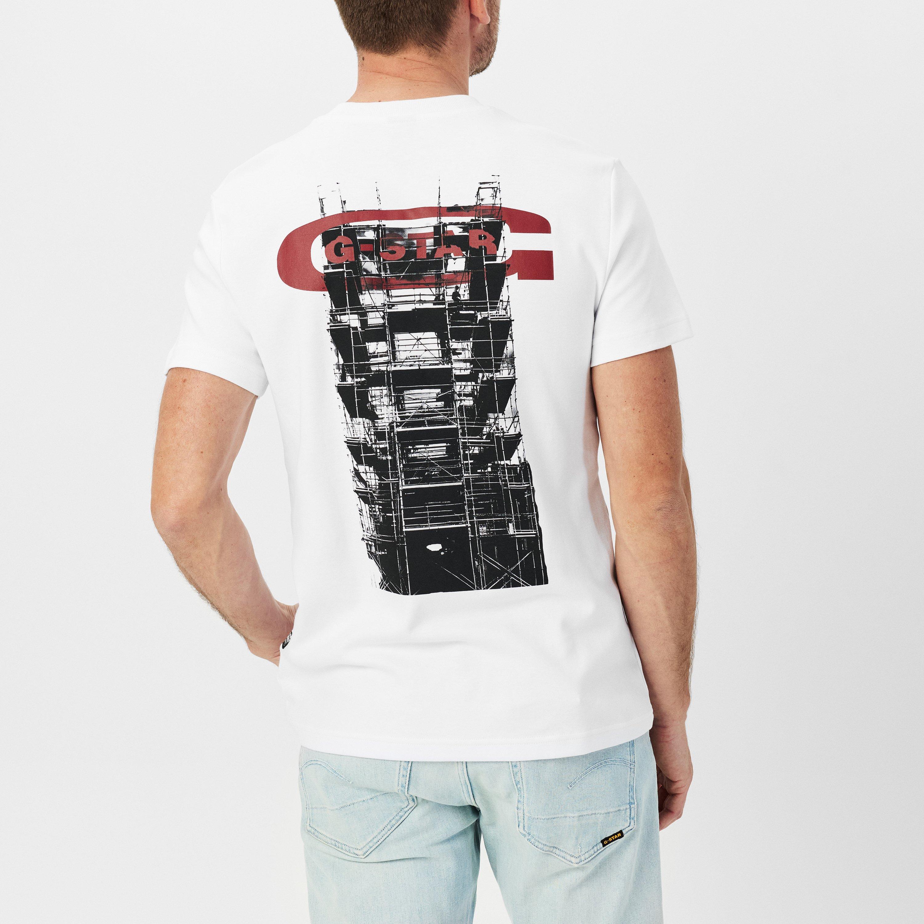 Bianco - G Star - Scaffolding Graphic T-Shirt - 4