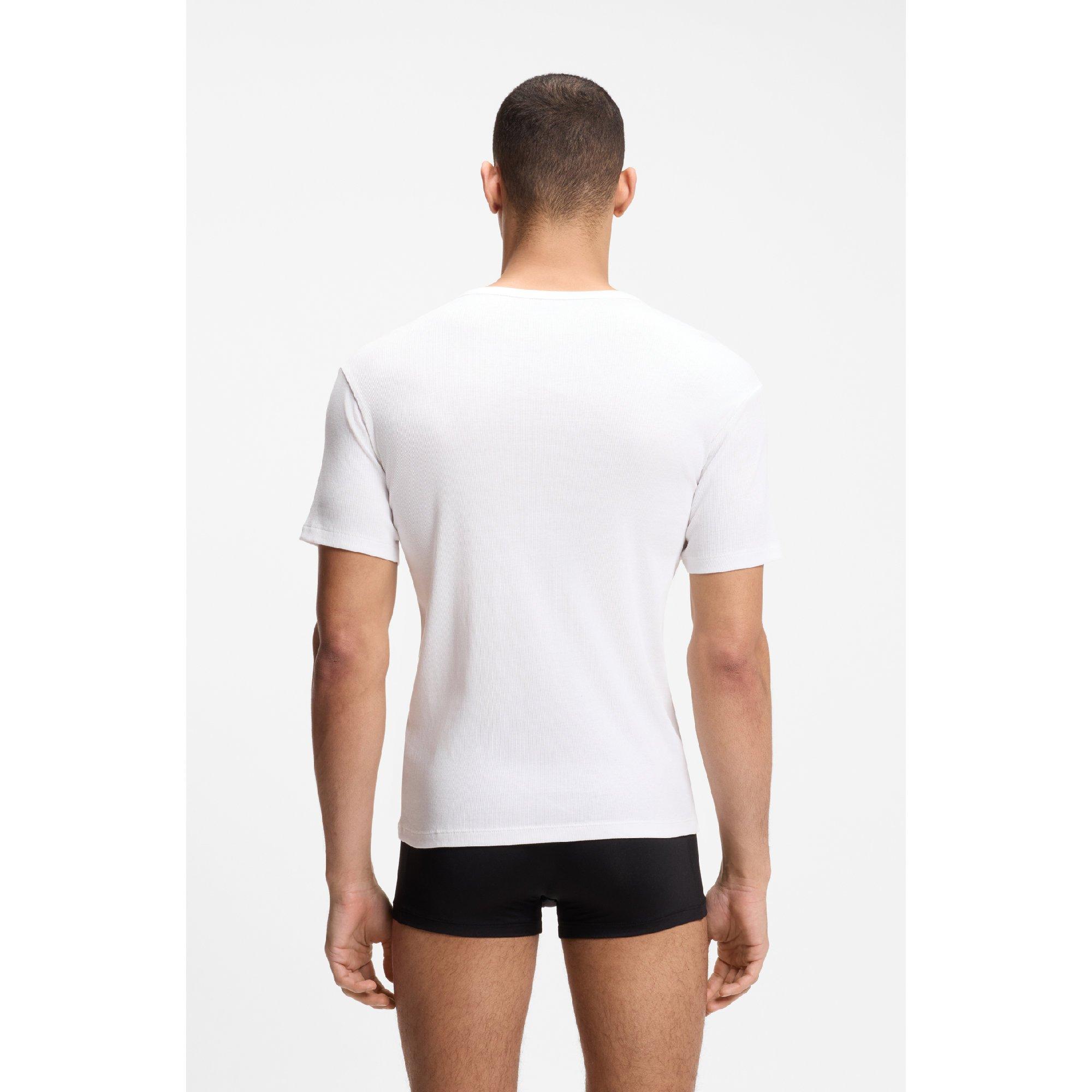 White - Hugo - Hugo TShirtRN 2P Rib Sn99 - 3
