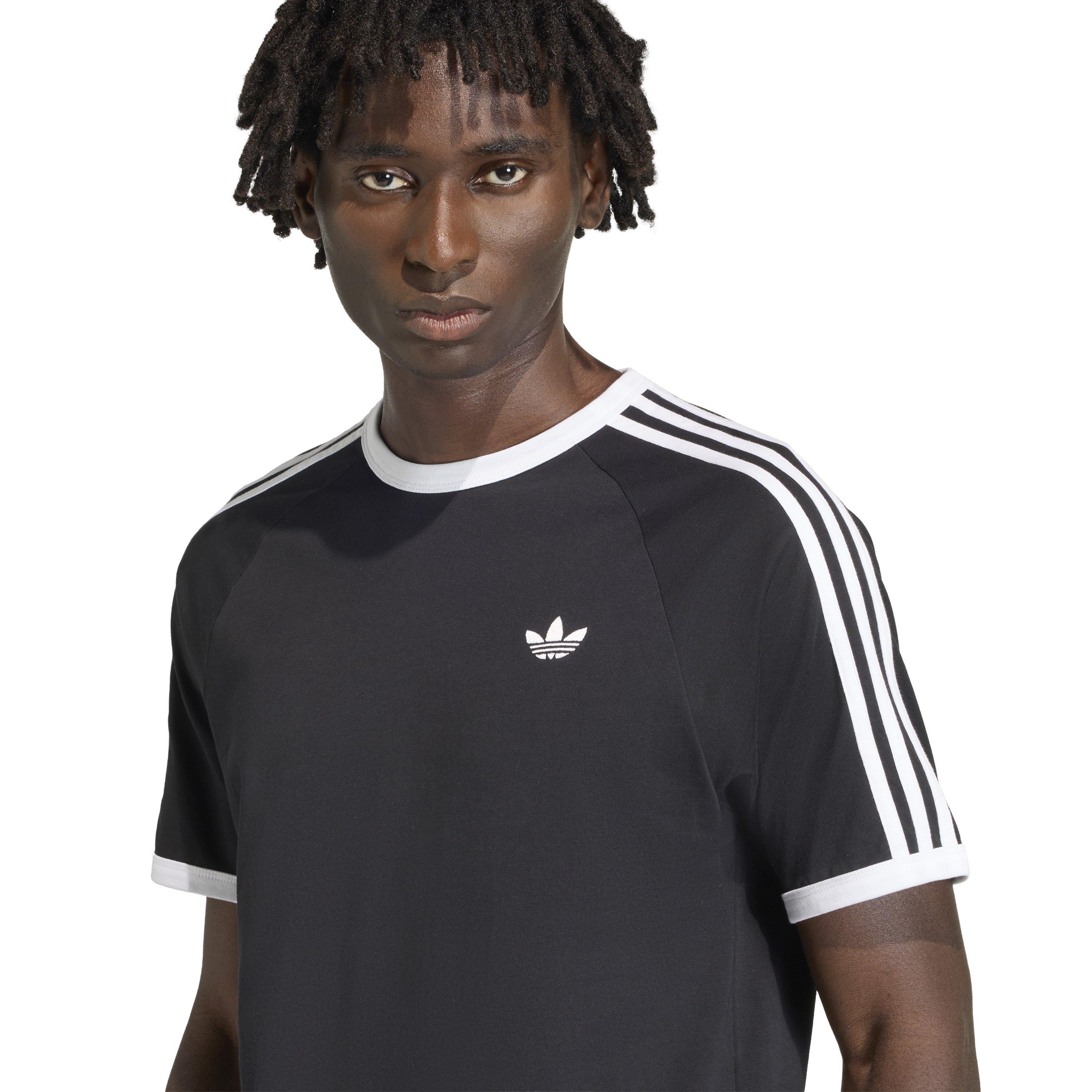Black - adidas Originals - Mens 3 Stripes T-Shirt - 4