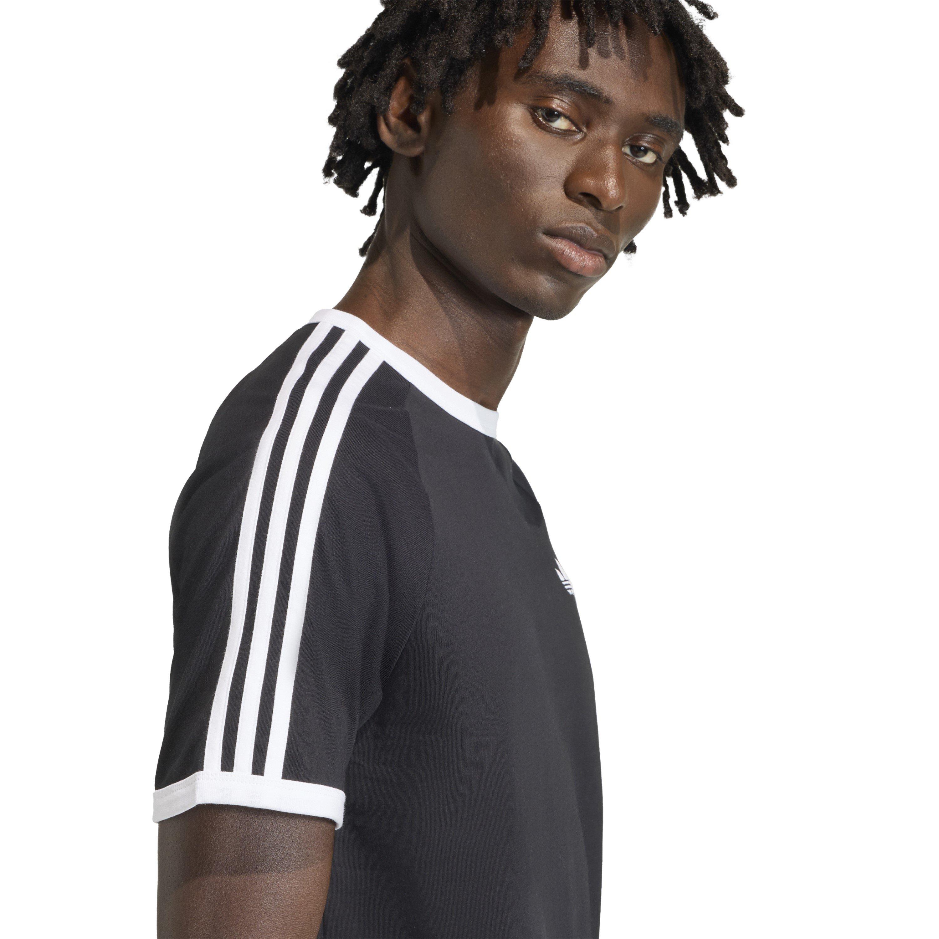 Black - adidas Originals - Mens 3 Stripes T-Shirt - 5