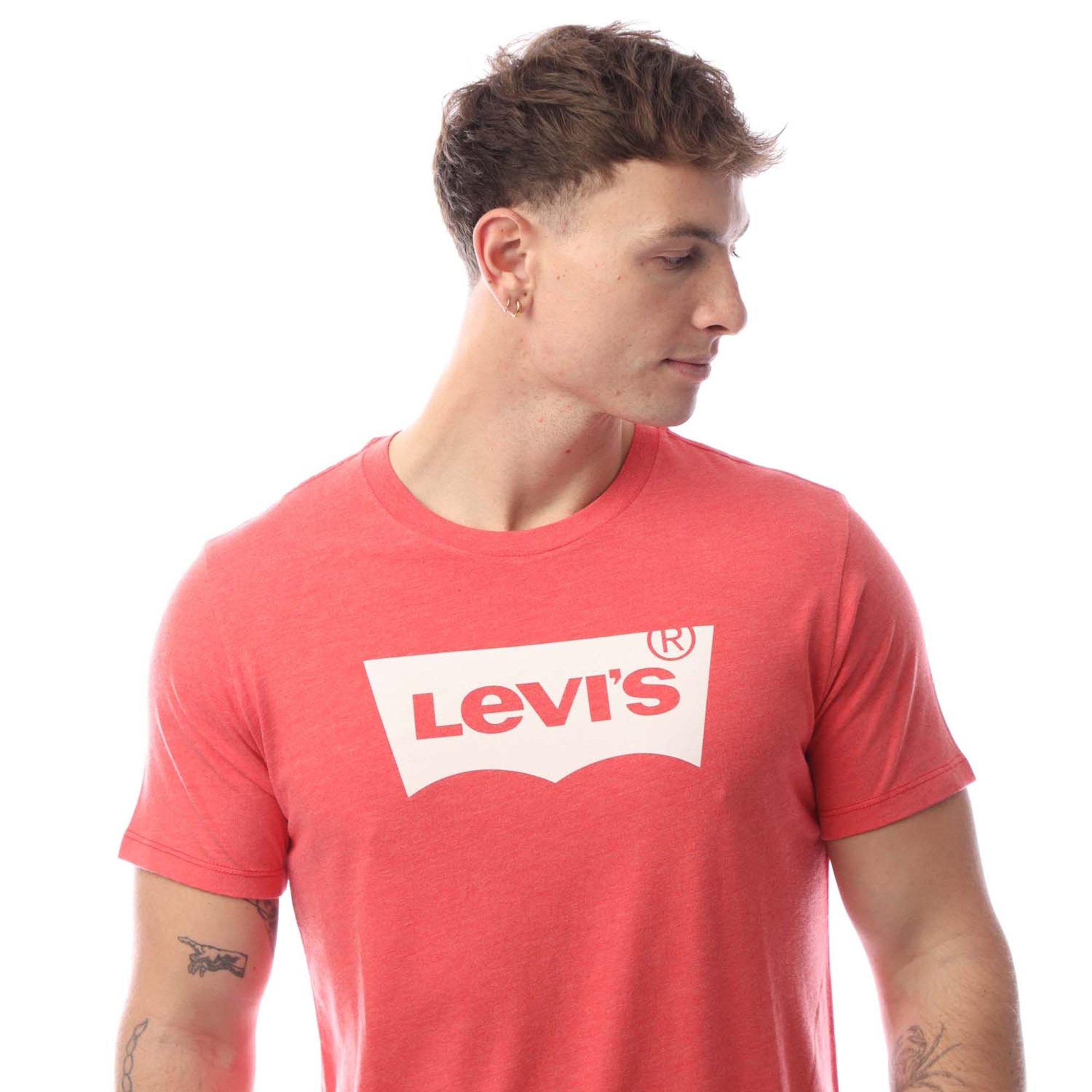 Bw Script Red - Levis - Men's Regular Fit Graphic Crew Neck T-Shirt - 3