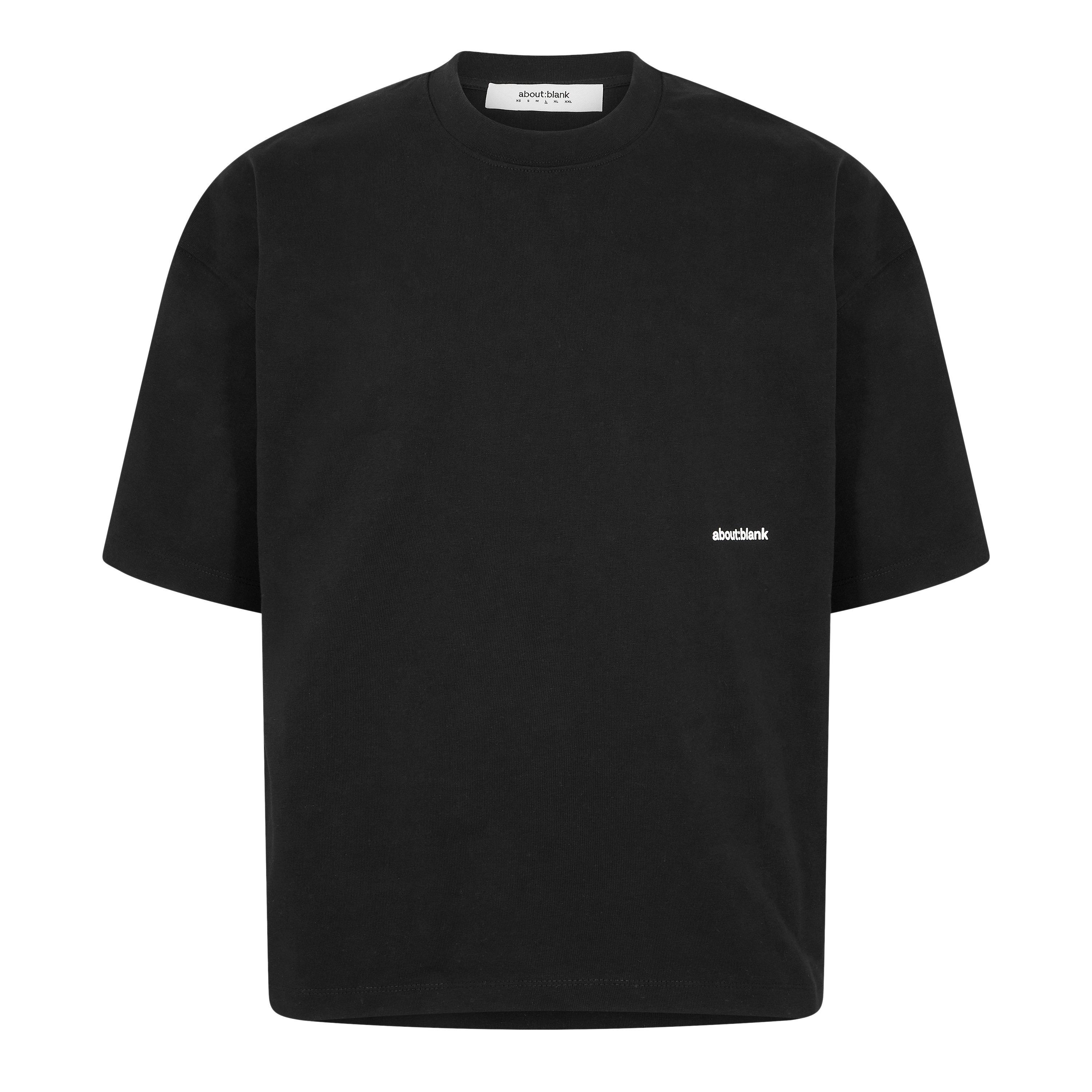 about:blank Mens Box T-Shirt - Black/Ecru - X Large