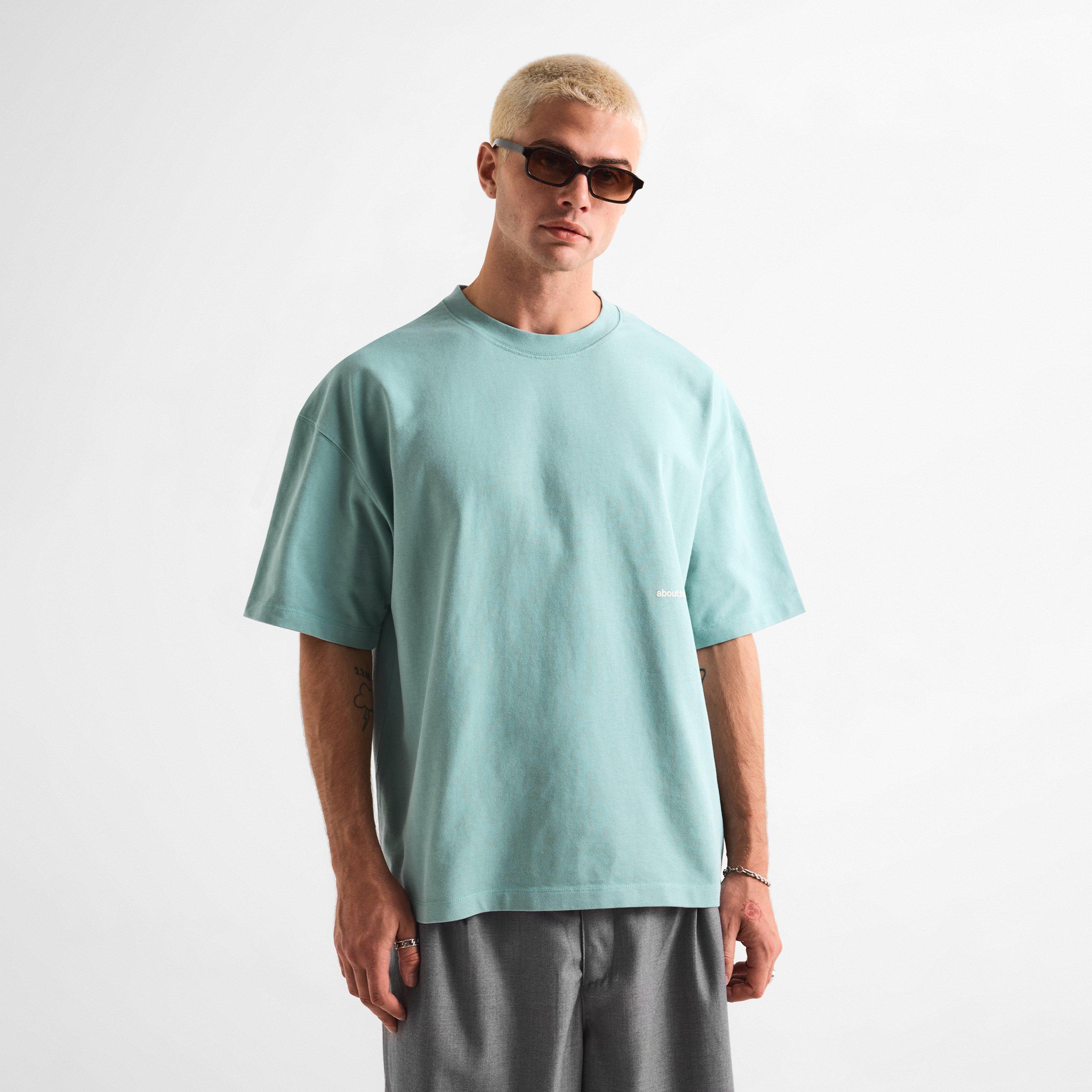 Blue/Ecru - about:blank - Mens Box T-Shirt - 3