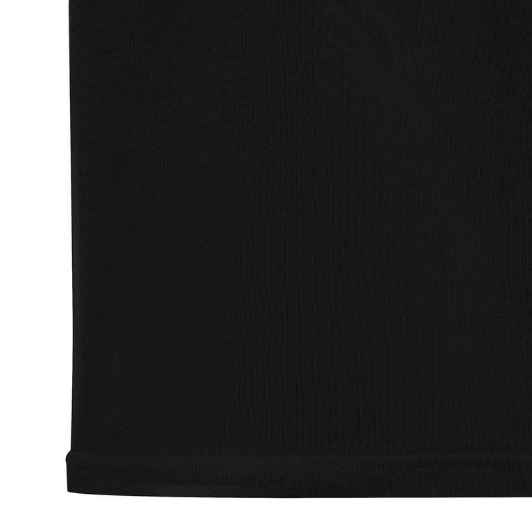 Black/White - adidas - Essentials 3 Stripes Juniors T Shirt - 7
