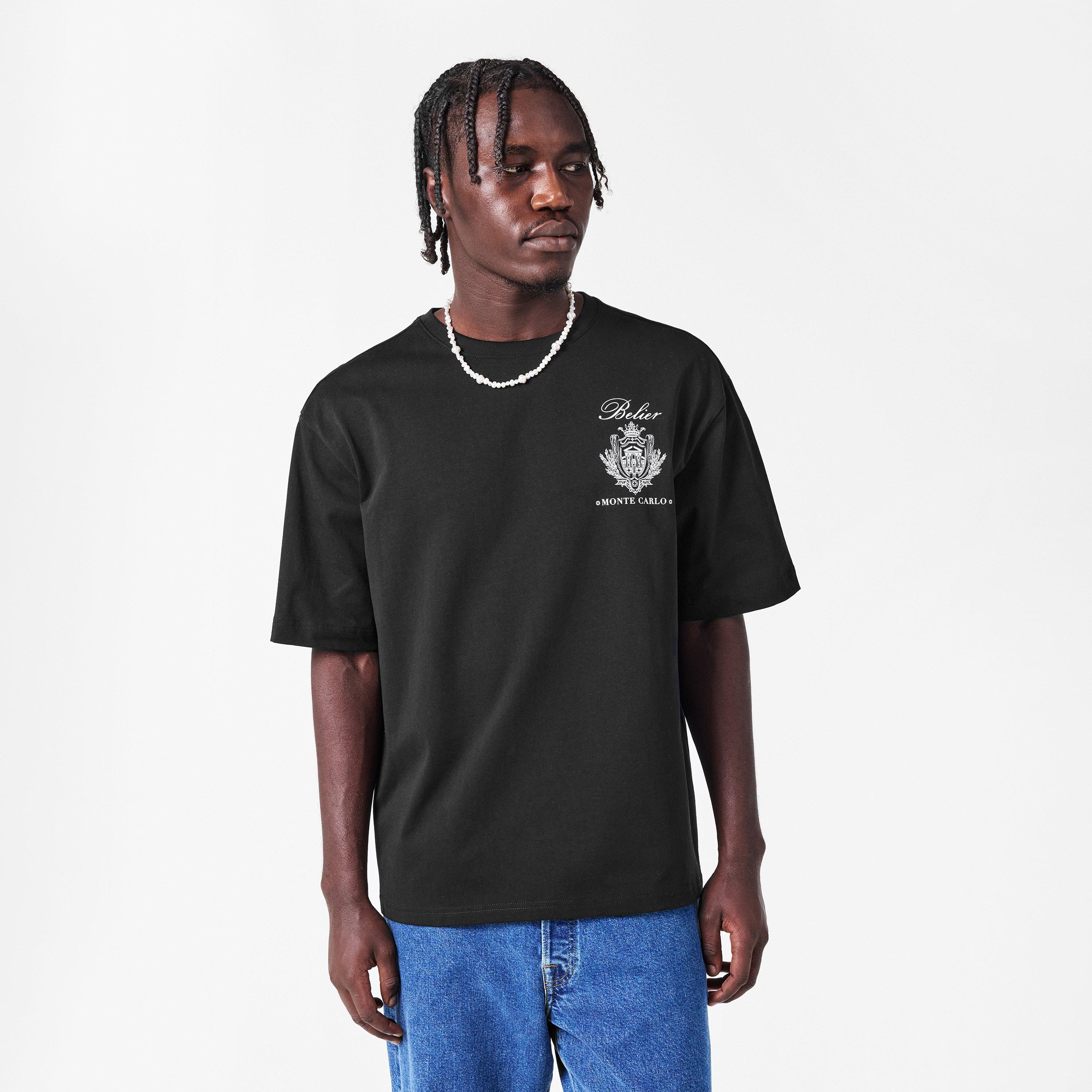 Black - BELIER - Men's Monte Carlo Regular Fit T-Shirt - 3