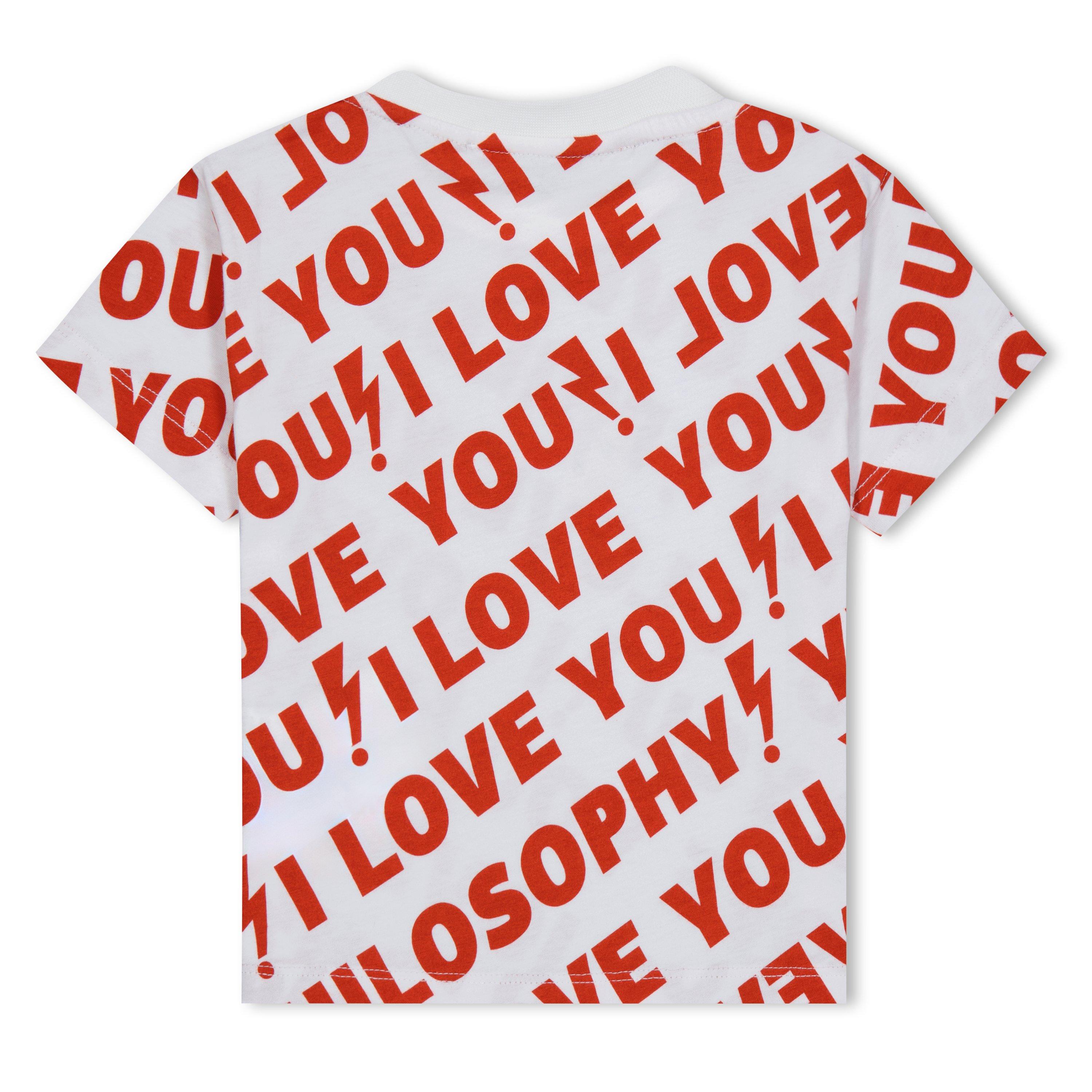 White/Red - Philosophy di Lorenzo Serafini - Kids' Logo Print Regular Fit T-Shirt - 2