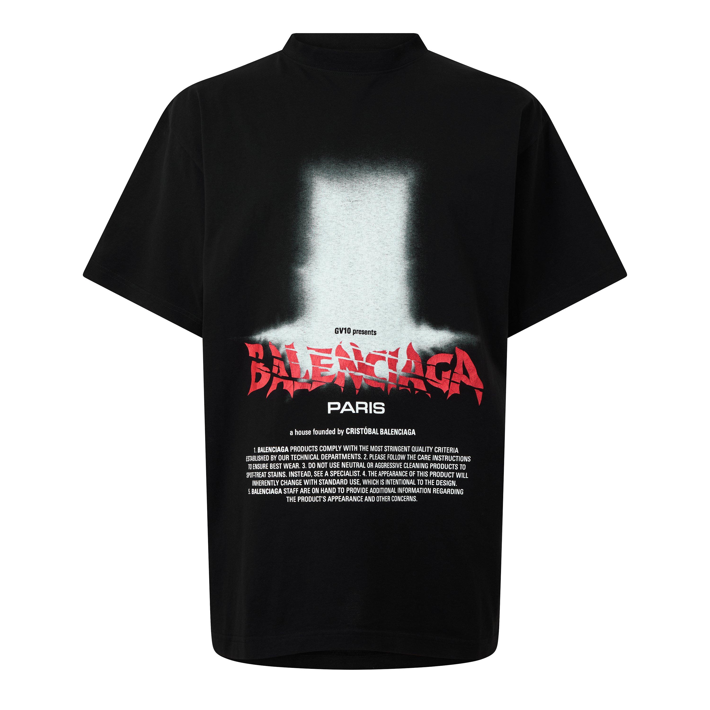Black - Balenciaga - Bal Sticker Tee Sn64 - 1
