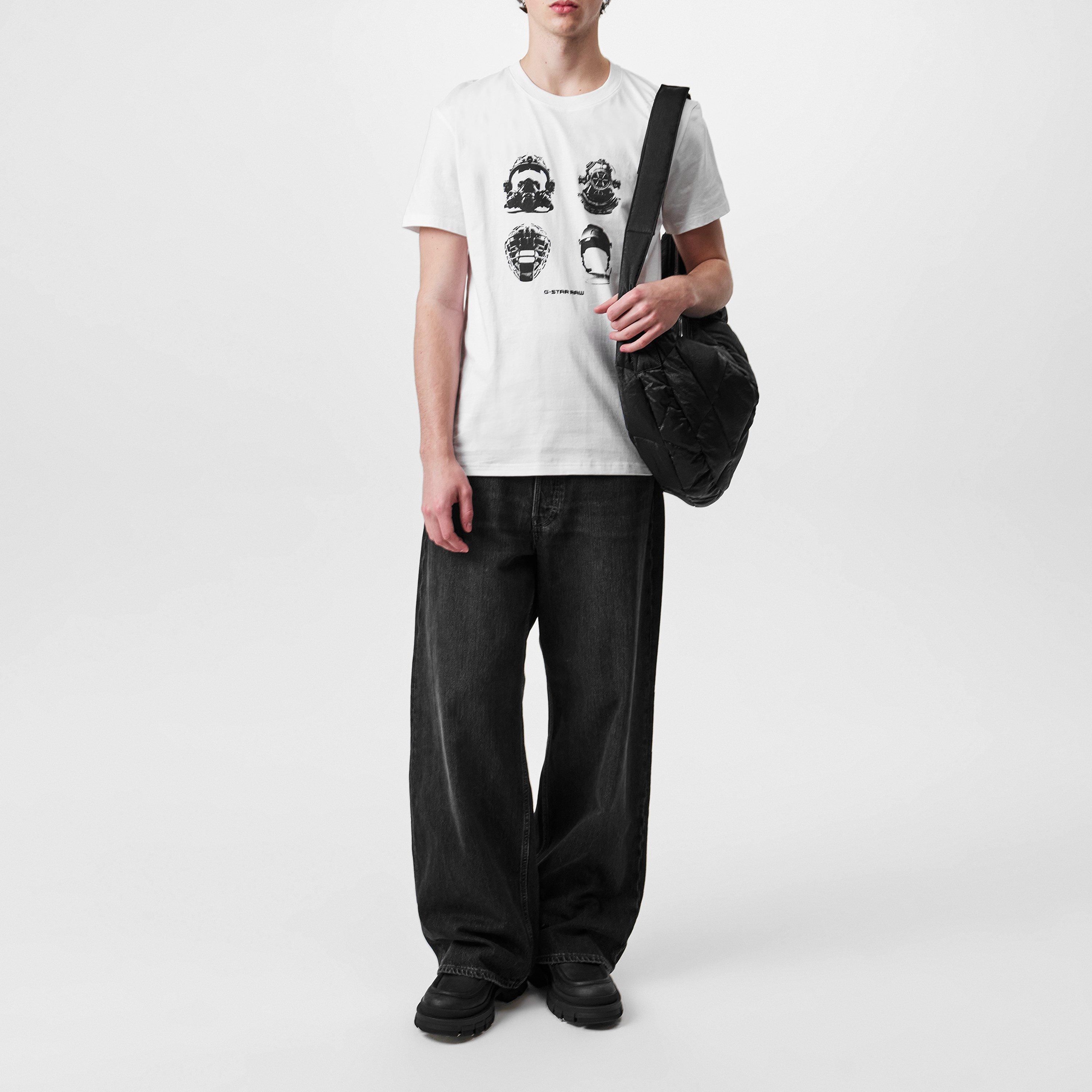 Wit - G Star - Masks Graphic T-Shirt - 6