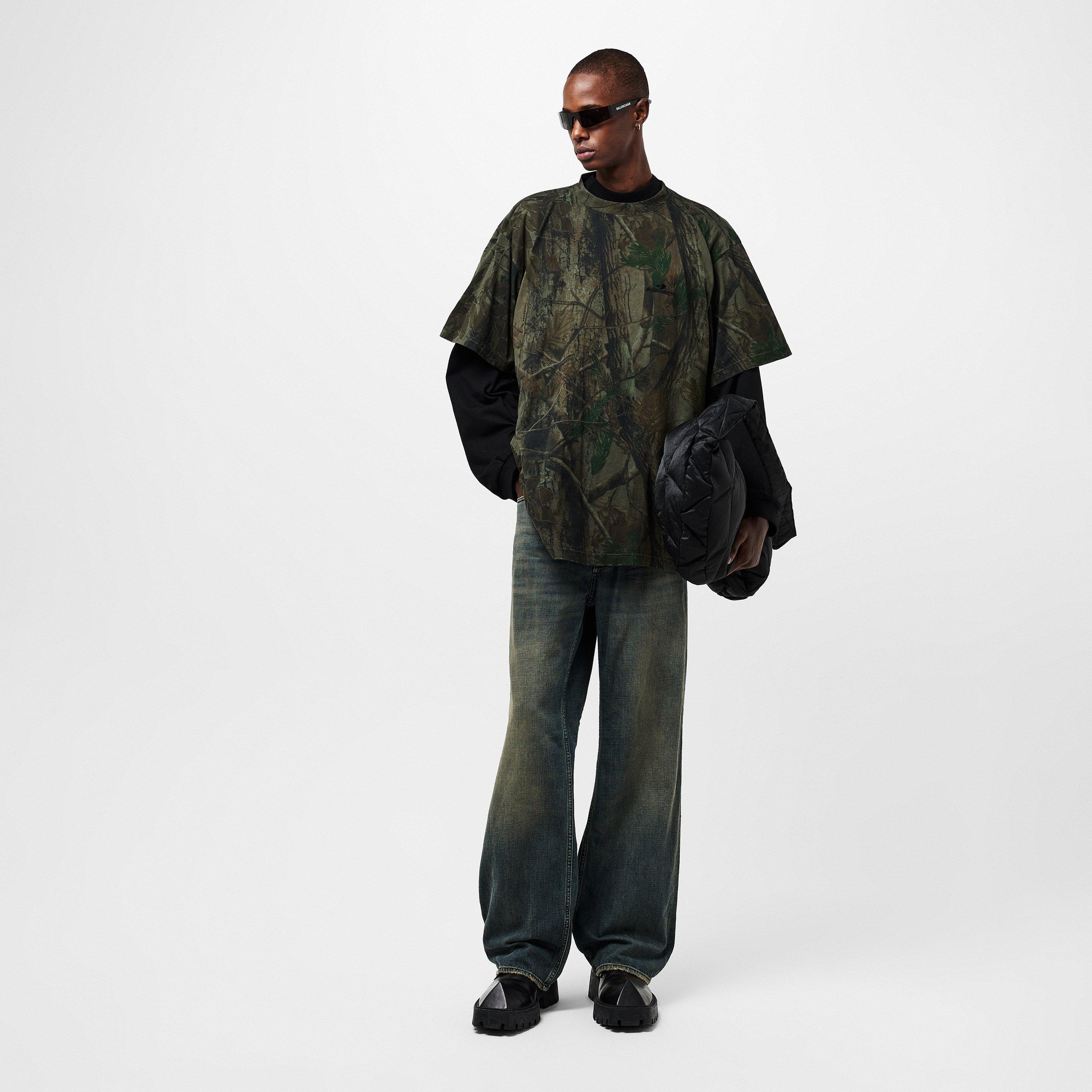 Forest Green - Balenciaga - Men's Bal Sport Logo Regular Fit T-Shirt - 6