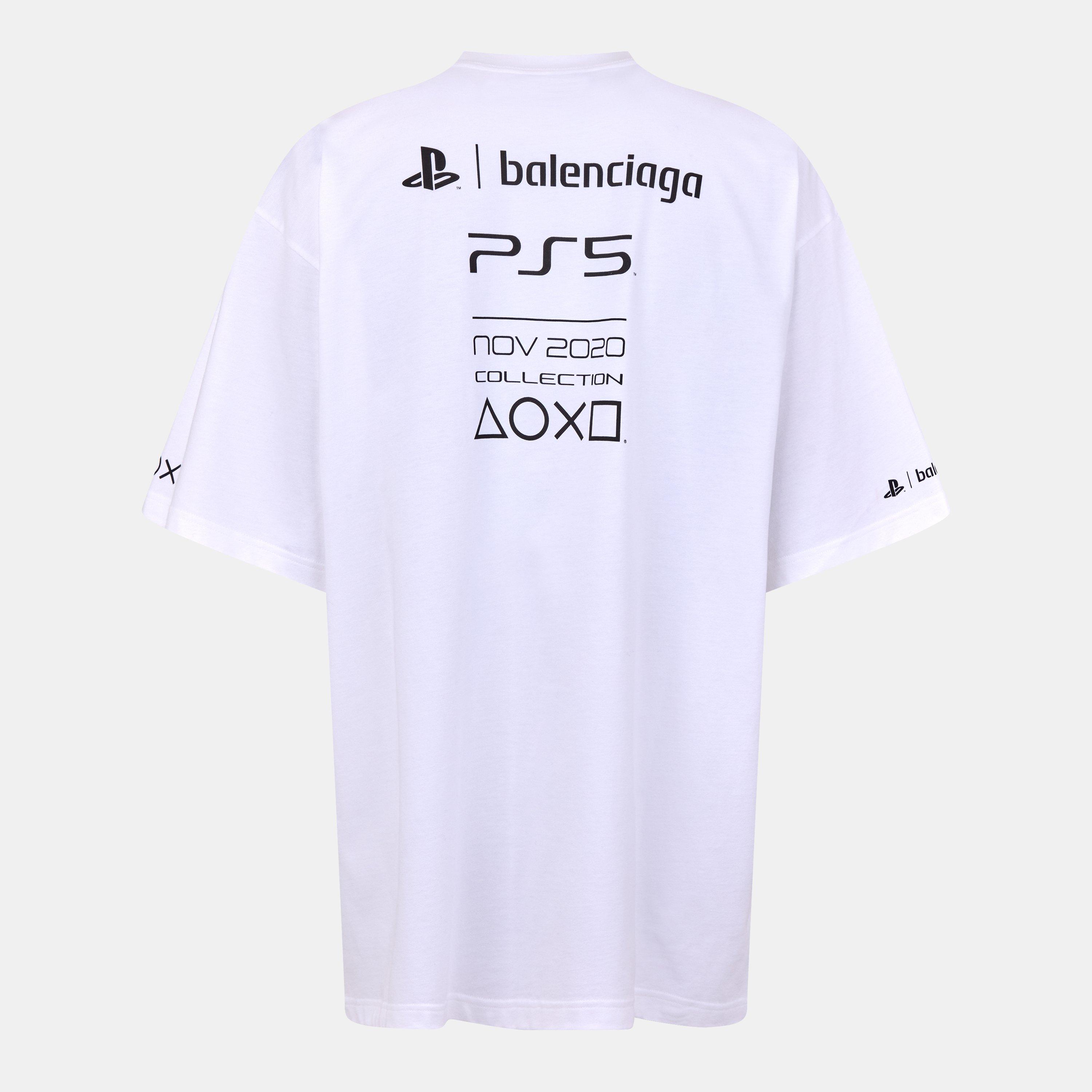 White/Black - Balenciaga - Men's T-Shirt - 2