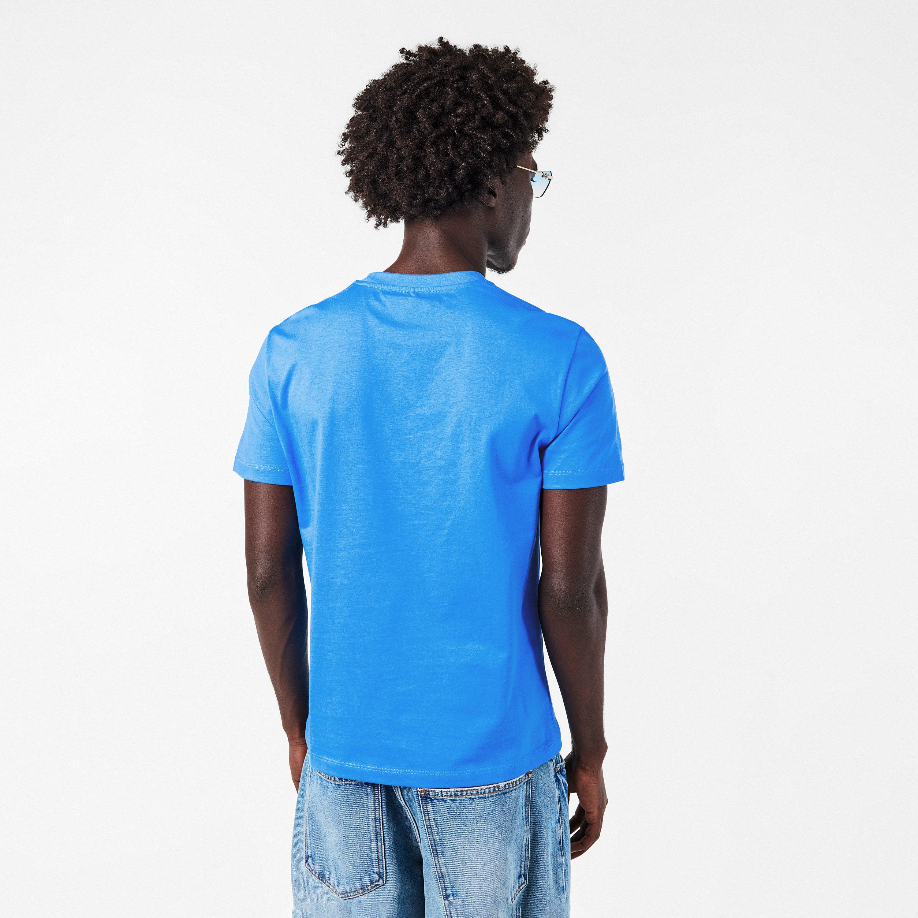Blue - Versace - Men's Regular Fit T-Shirt - 4