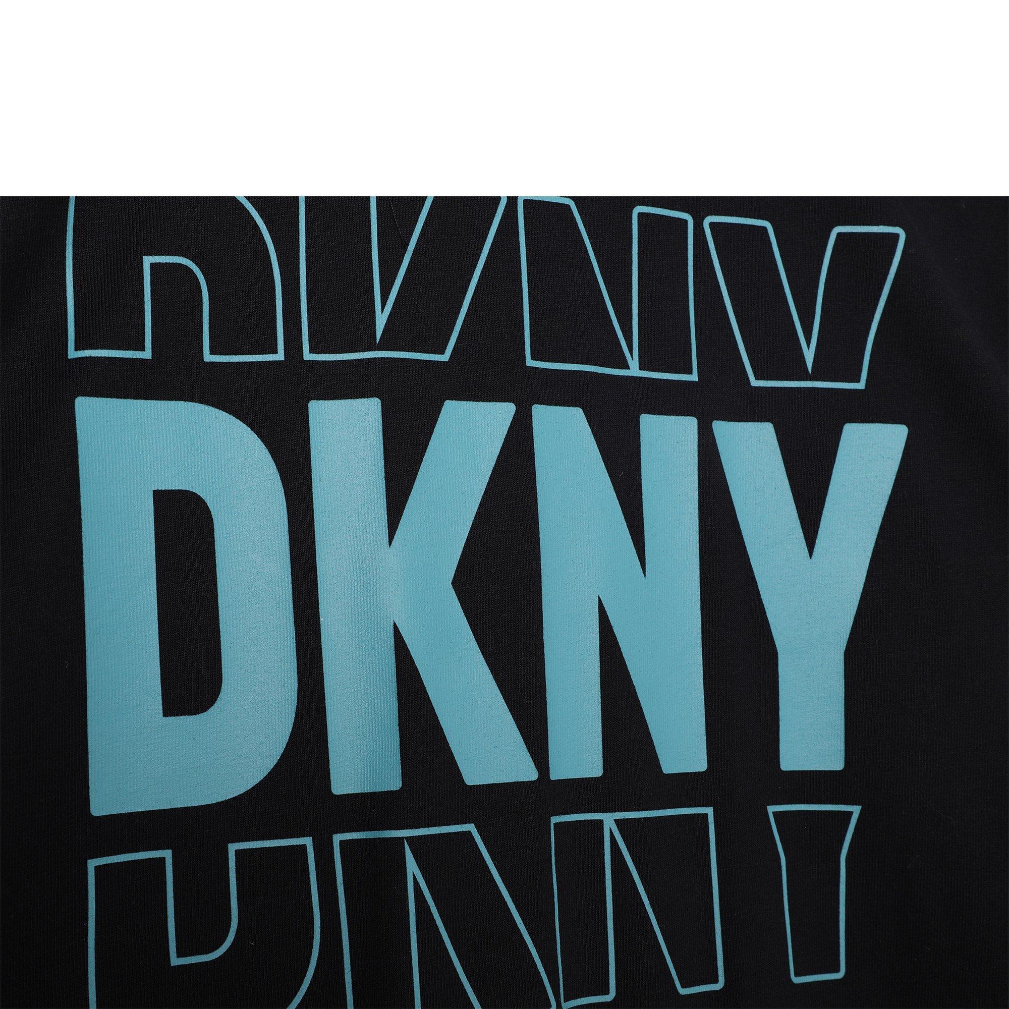 Black 09B - DKNY - Kids' Logo Regular Fit T-Shirt - 3
