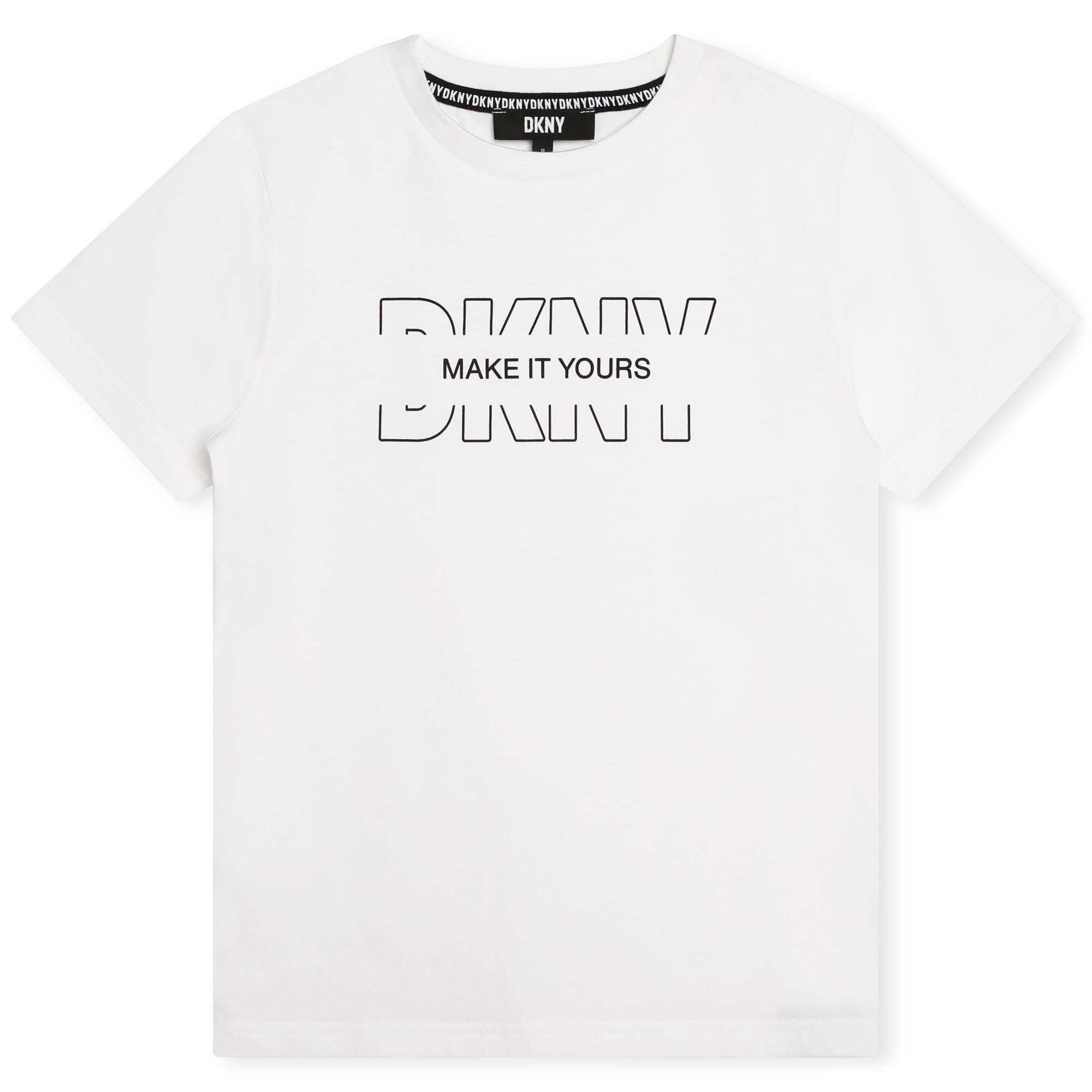White 10P - DKNY - Kids' Logo Regular Fit T-Shirt - 1
