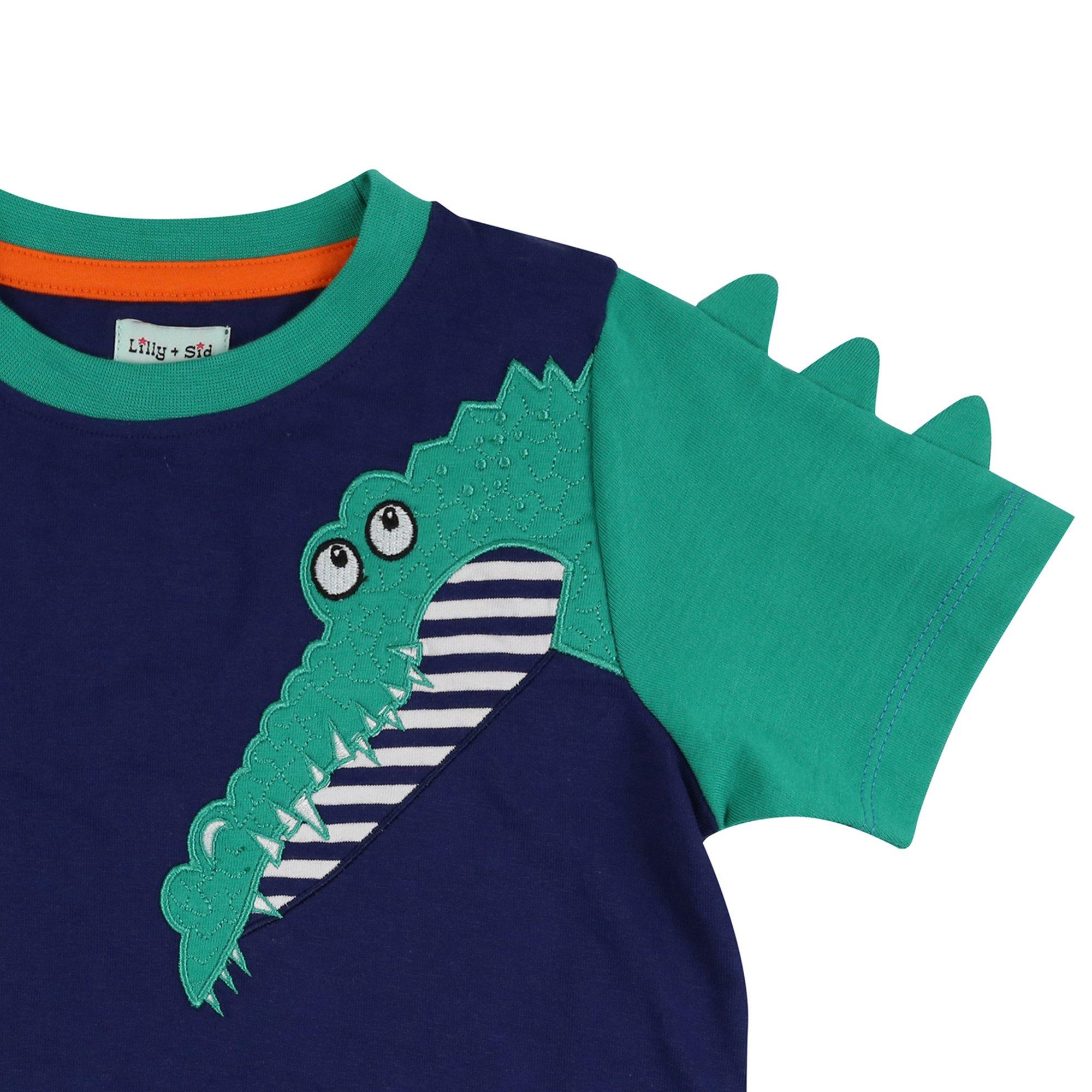 Blu navy - Lilly and Sid - Regular Fit Crocodile T-Shirt - 3