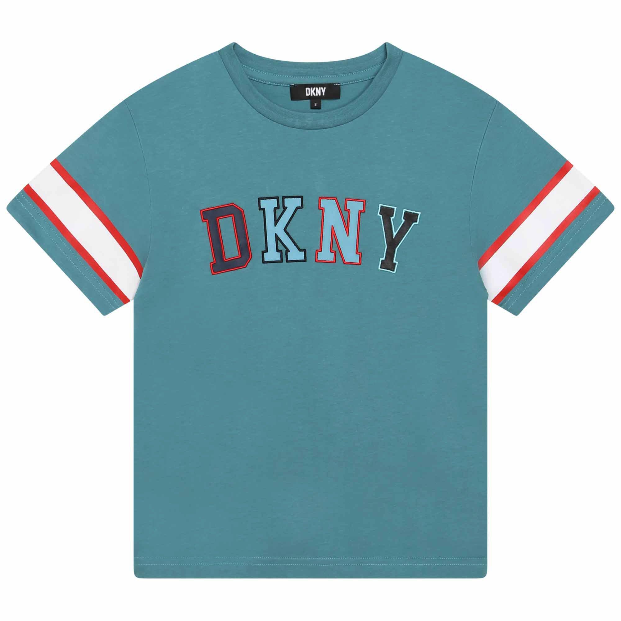 Turquoise 763 - DKNY - Kids' Logo Regular Fit T-Shirt - 1