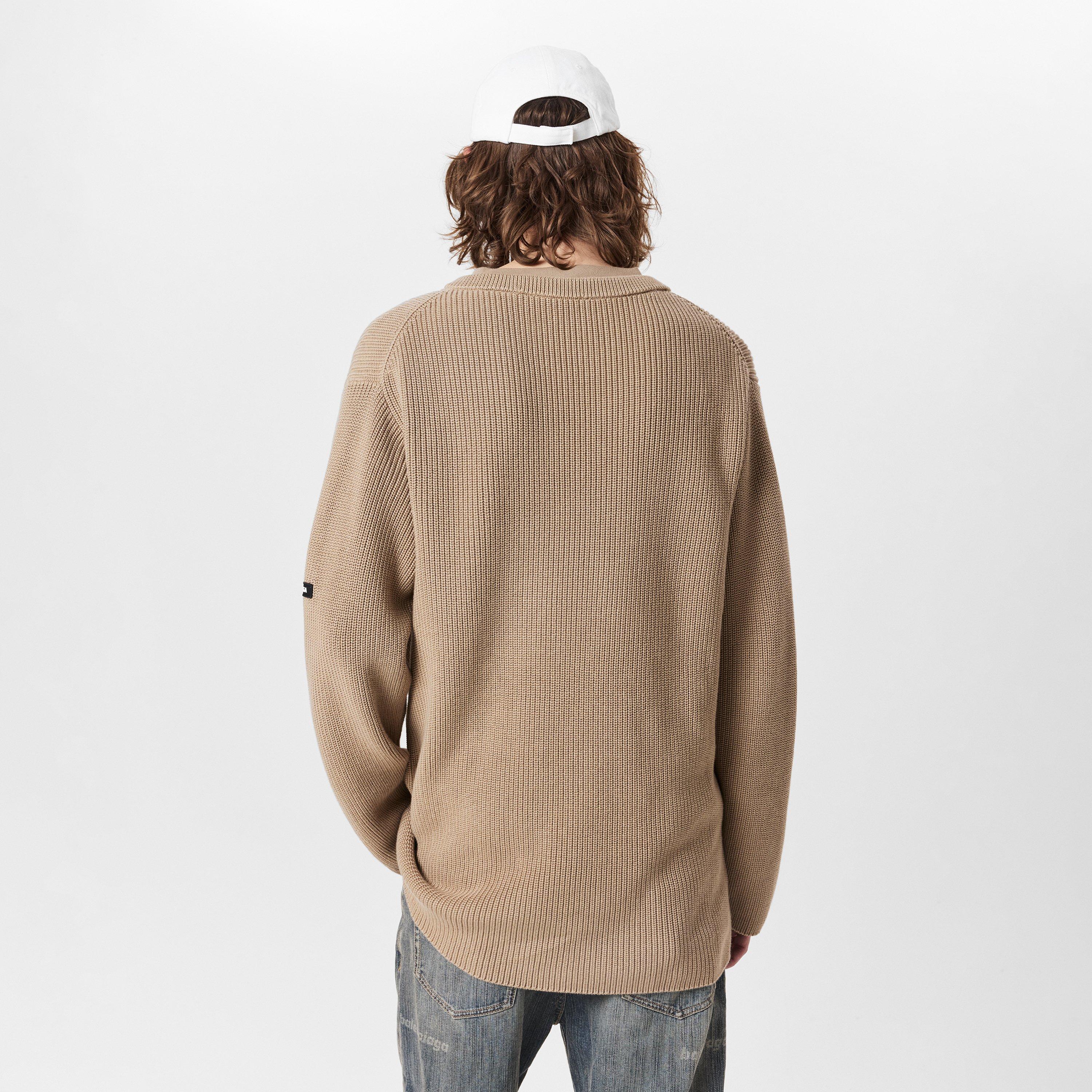 Oat Beige - Balenciaga - Men's Regular Fit T-Shirt - 4