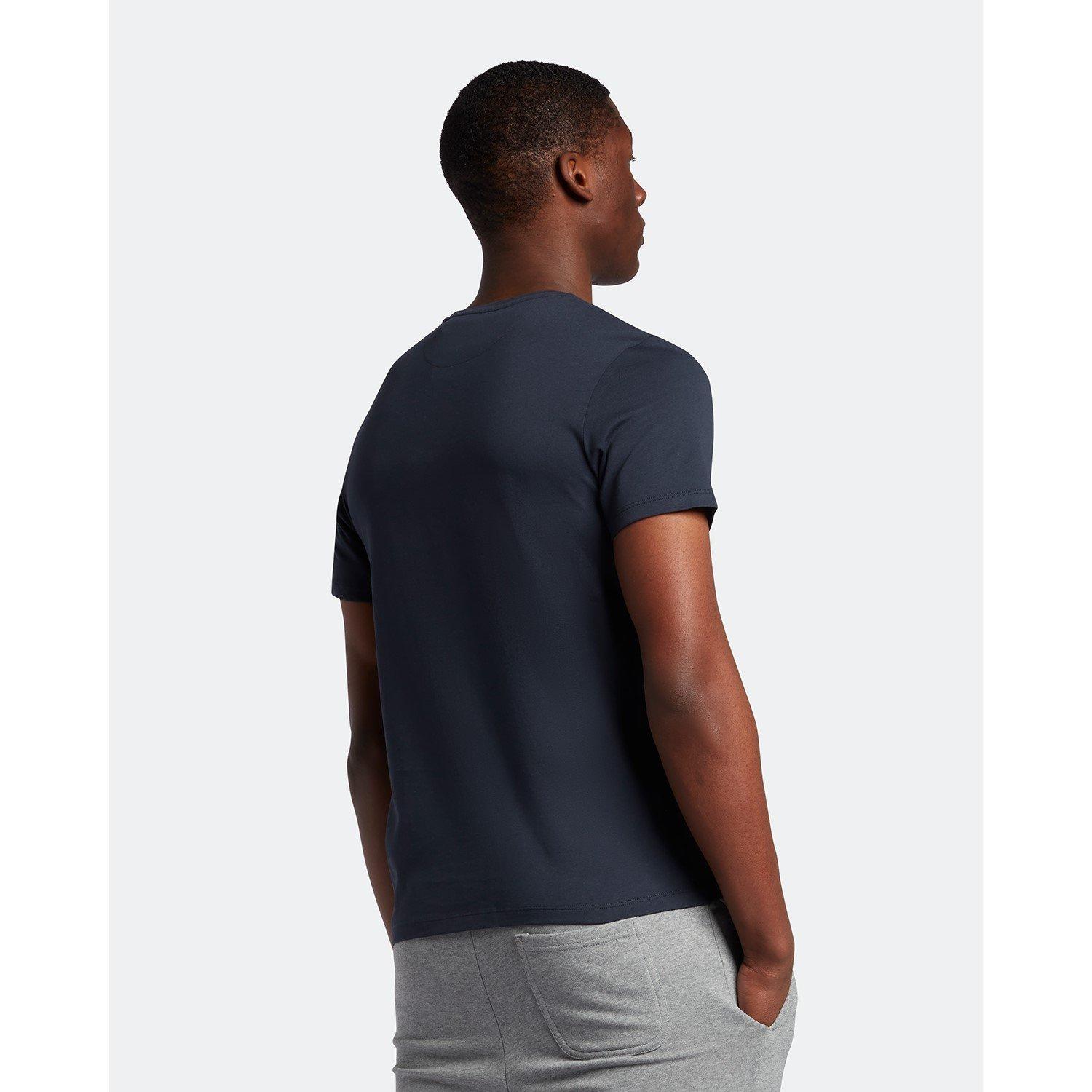 Donkerblauw/Groen - Lyle and Scott - Contrast Pocket T-Shirt - 3