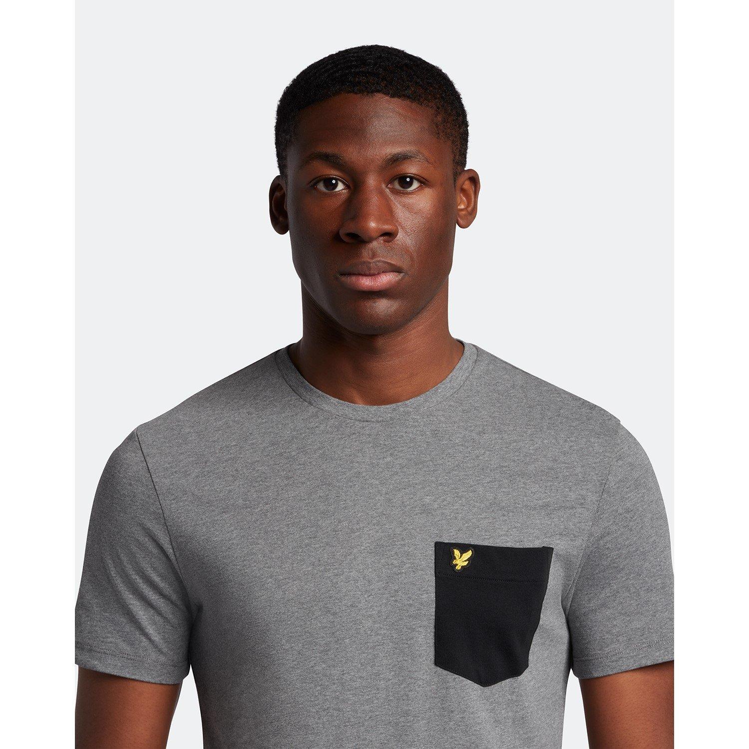 Mid Grey Marl - Lyle and Scott - Pocket T-Shirt - 2
