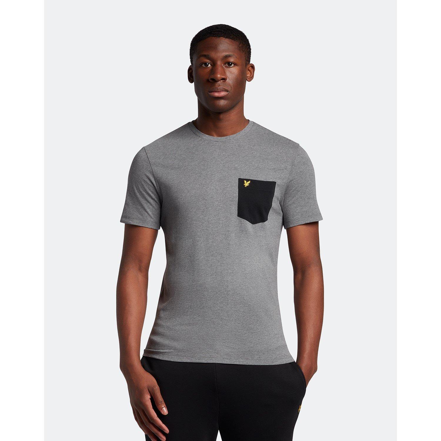 Mid Grey Marl - Lyle and Scott - Pocket T-Shirt - 5