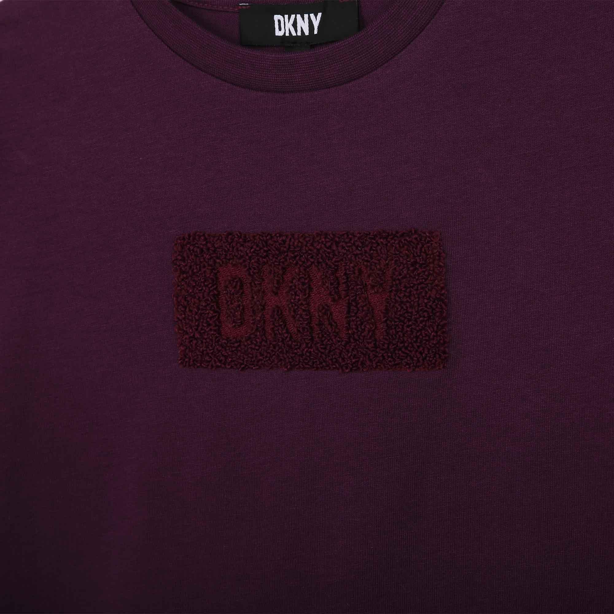 Violet 910 - DKNY - Unisex Kids' Logo Regular Fit T-Shirt - 3