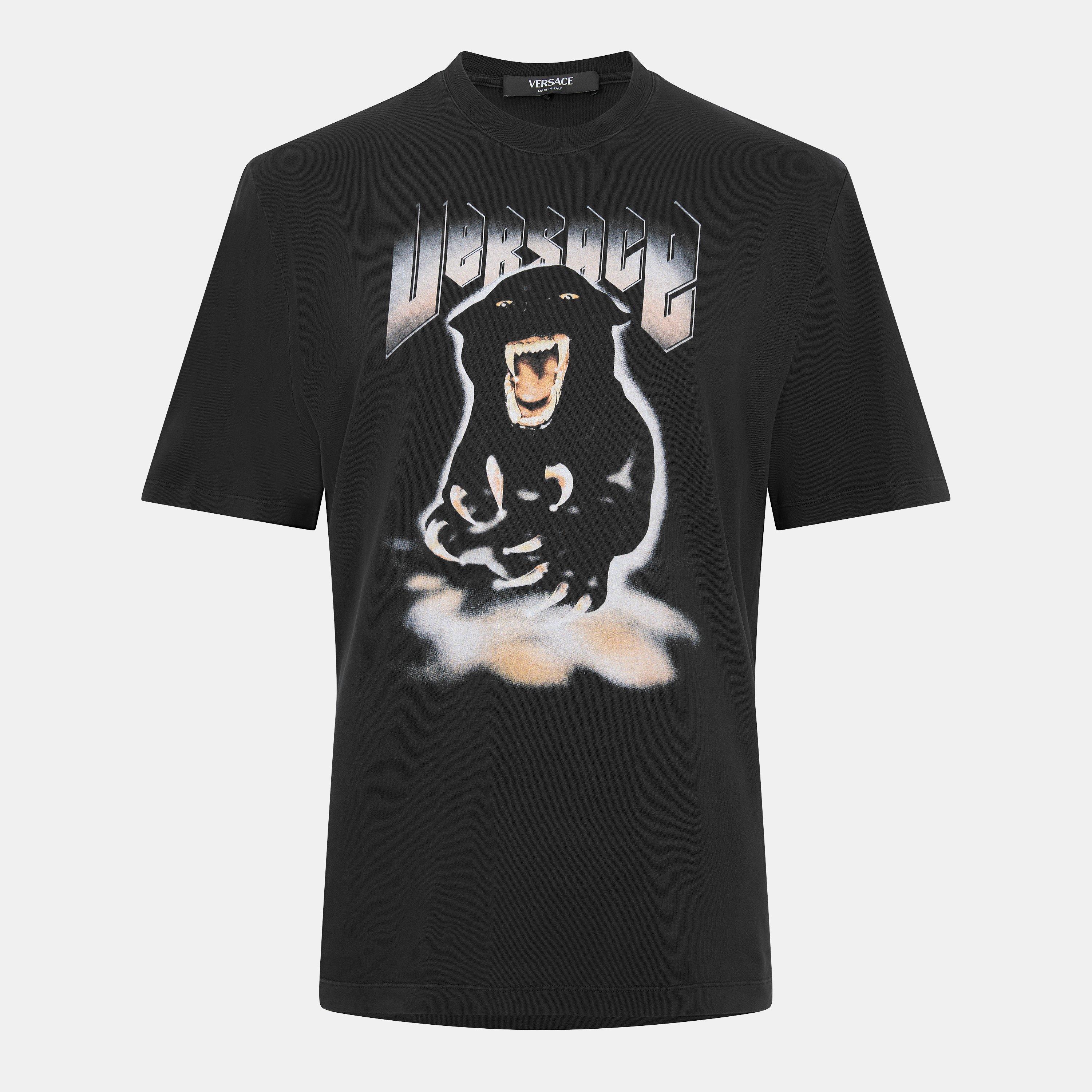 Black - Versace - Men's Regular Fit T-Shirt - 1