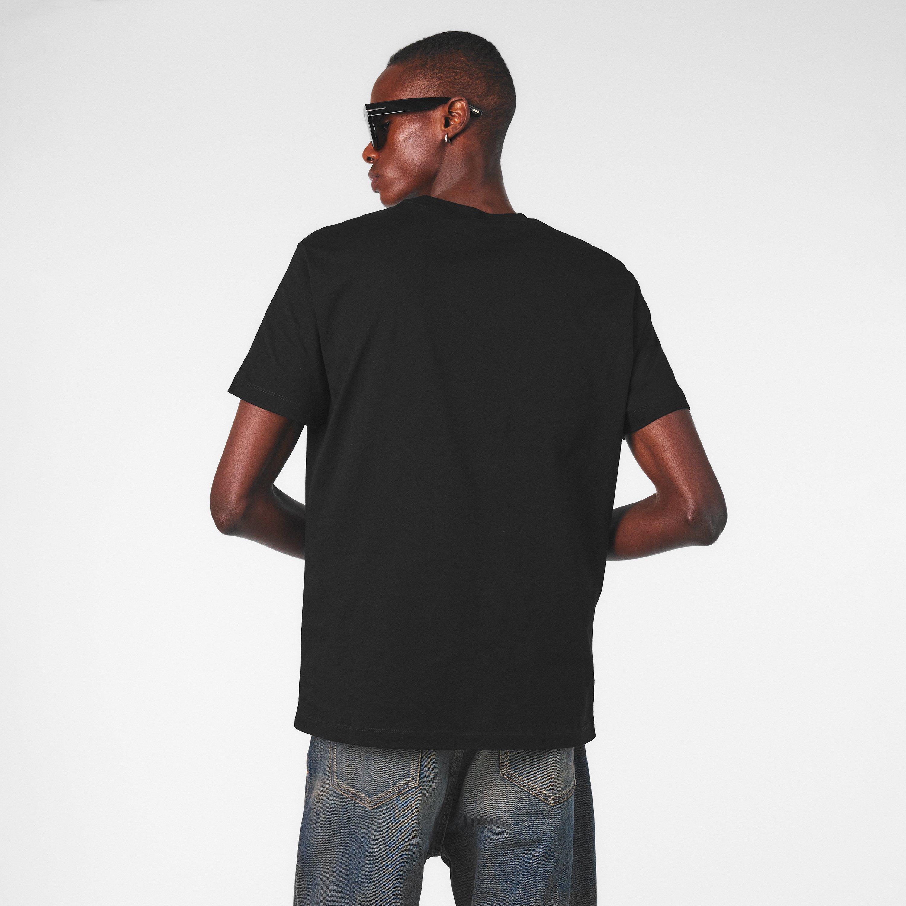 Black - Versace - Men's Regular Fit T-Shirt - 4