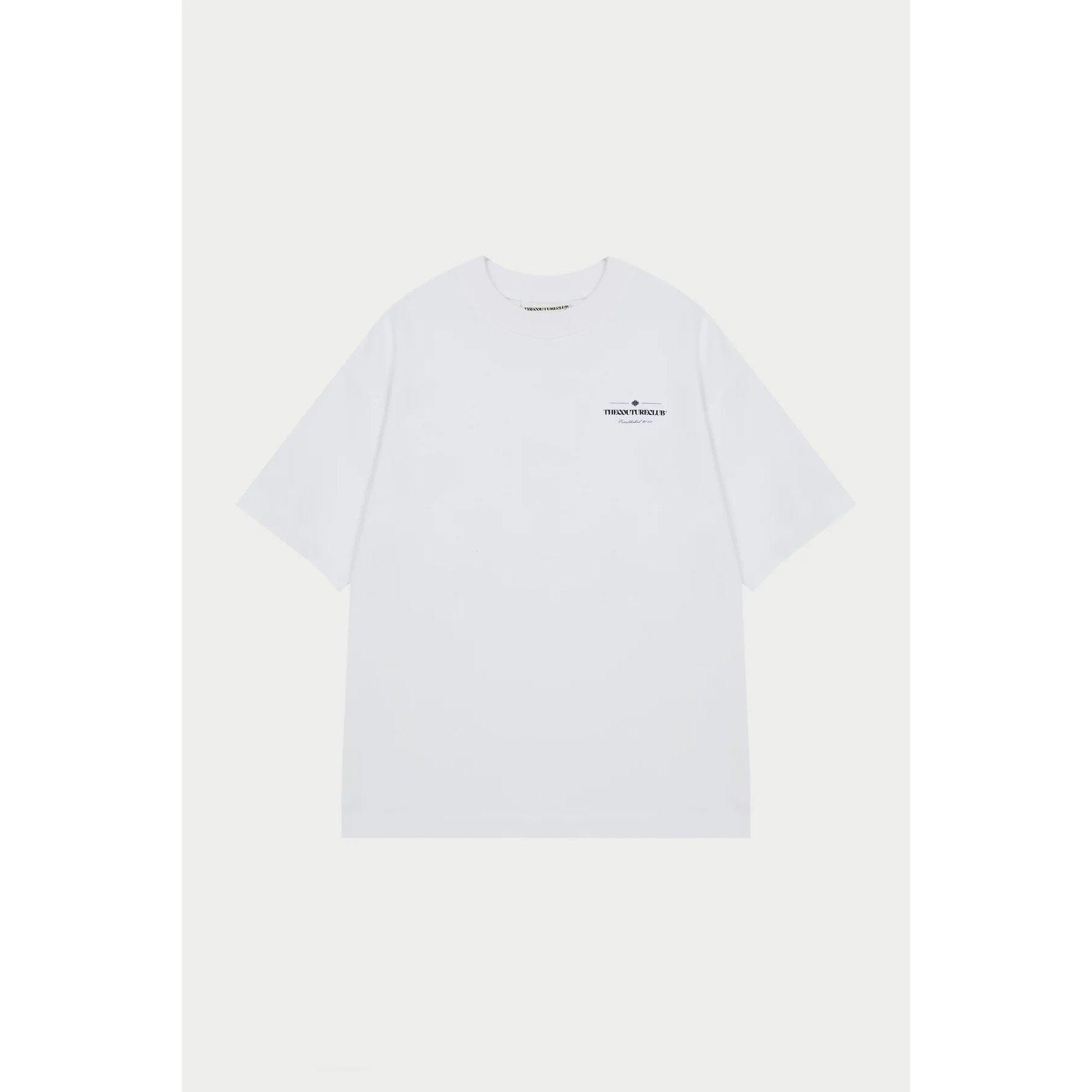 The Couture Club Men's Copyright Short-Sleeve Cotton Oversized T-Shirt - White - X Large