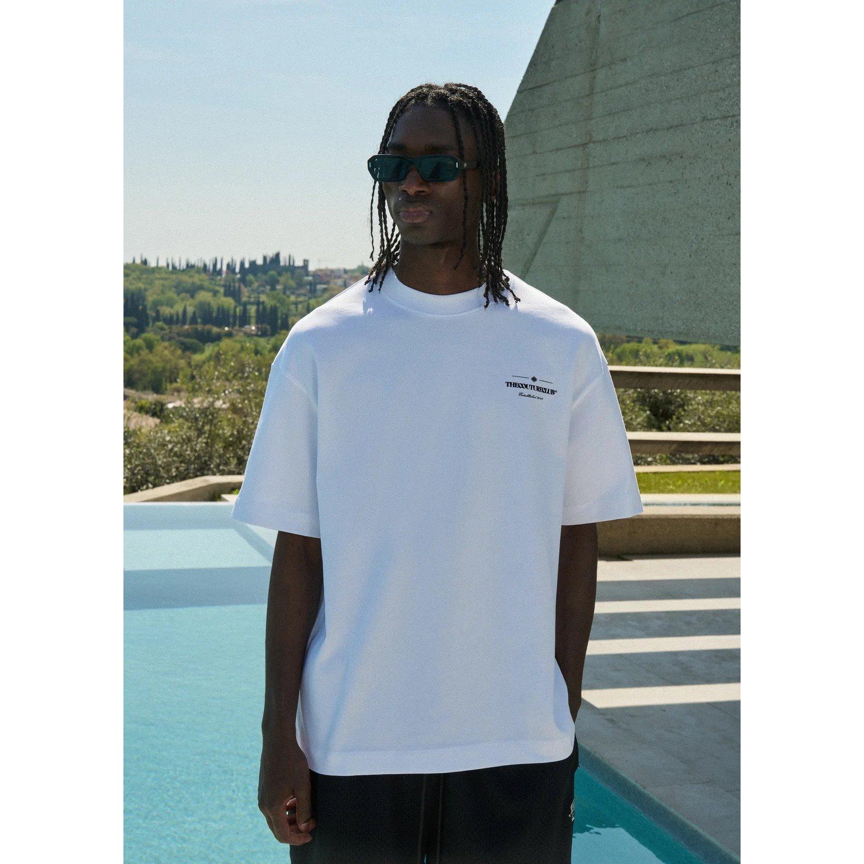 White - The Couture Club - Men's Copyright Short-Sleeve Cotton Oversized T-Shirt - 5