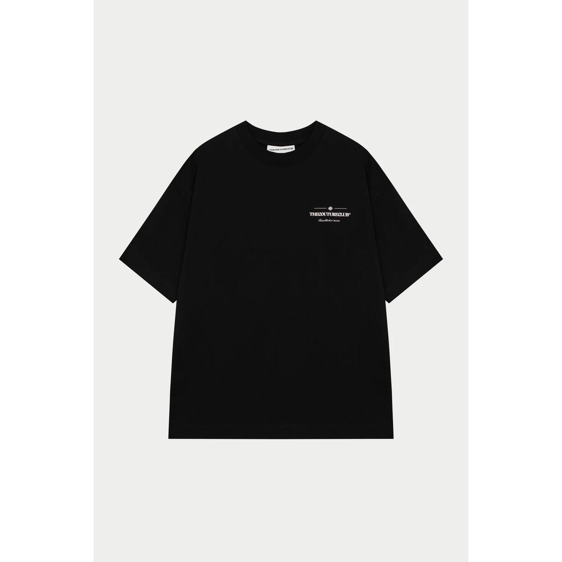 The Couture Club Men's Copyright Short-Sleeve Cotton Oversized T-Shirt - Black - Large