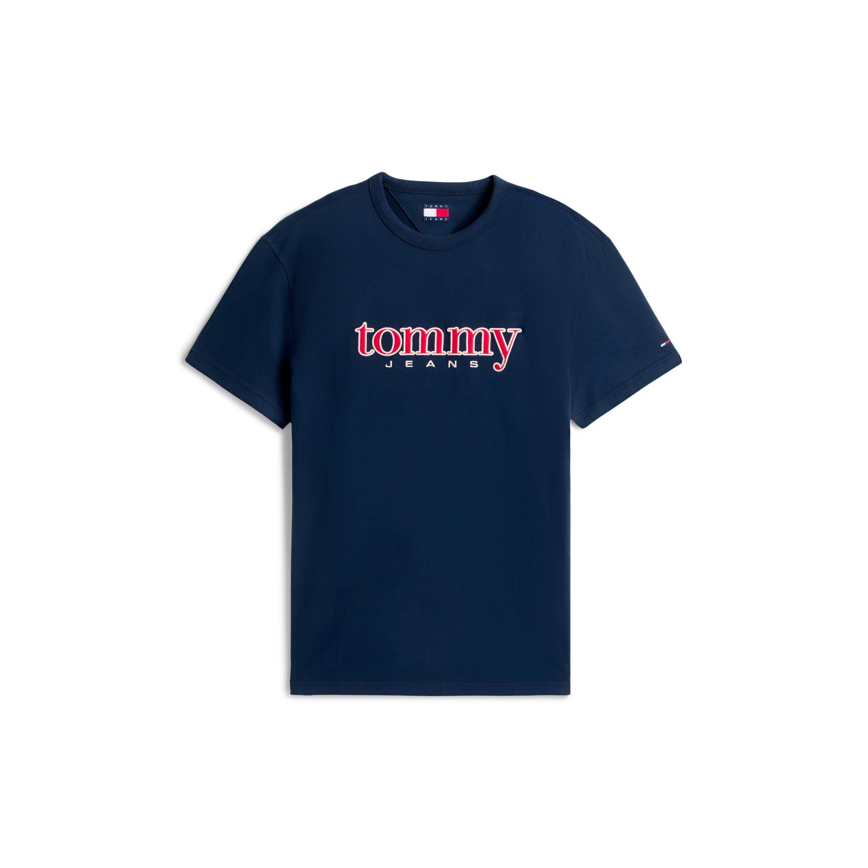 Dark Night Navy - Tommy Jeans - Men's Applq Short Sleeve T-Shirt - 1