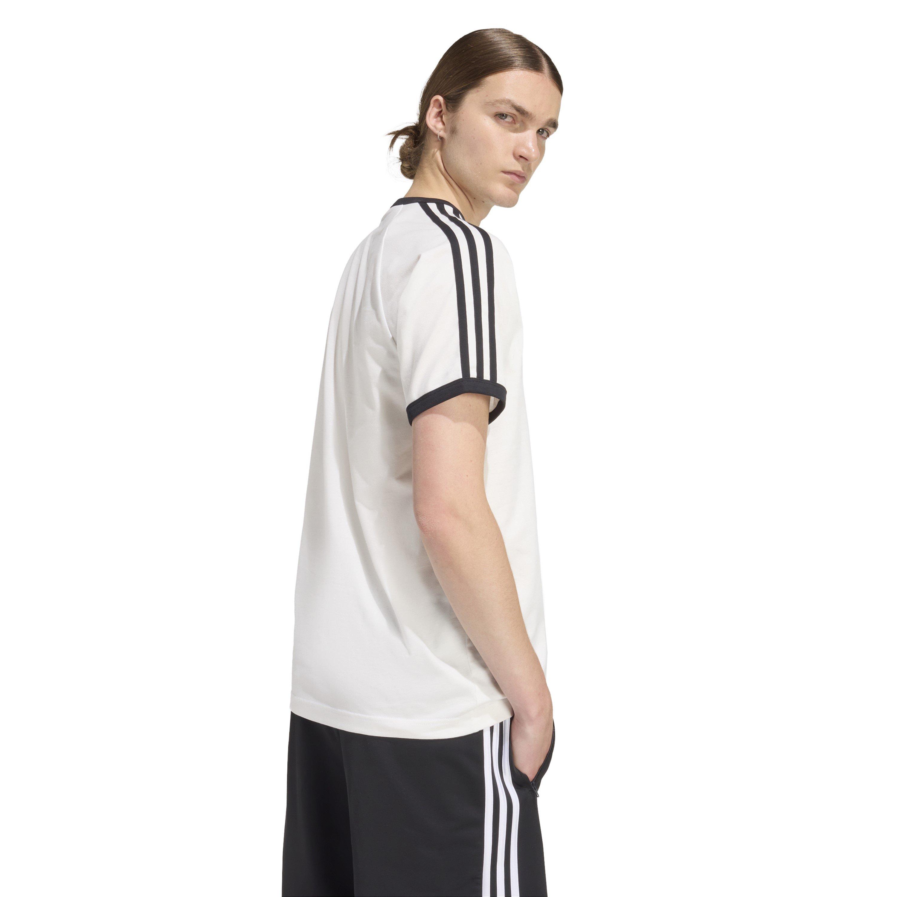 White - adidas Originals - Men's 3 Stripe T-Shirt - 5