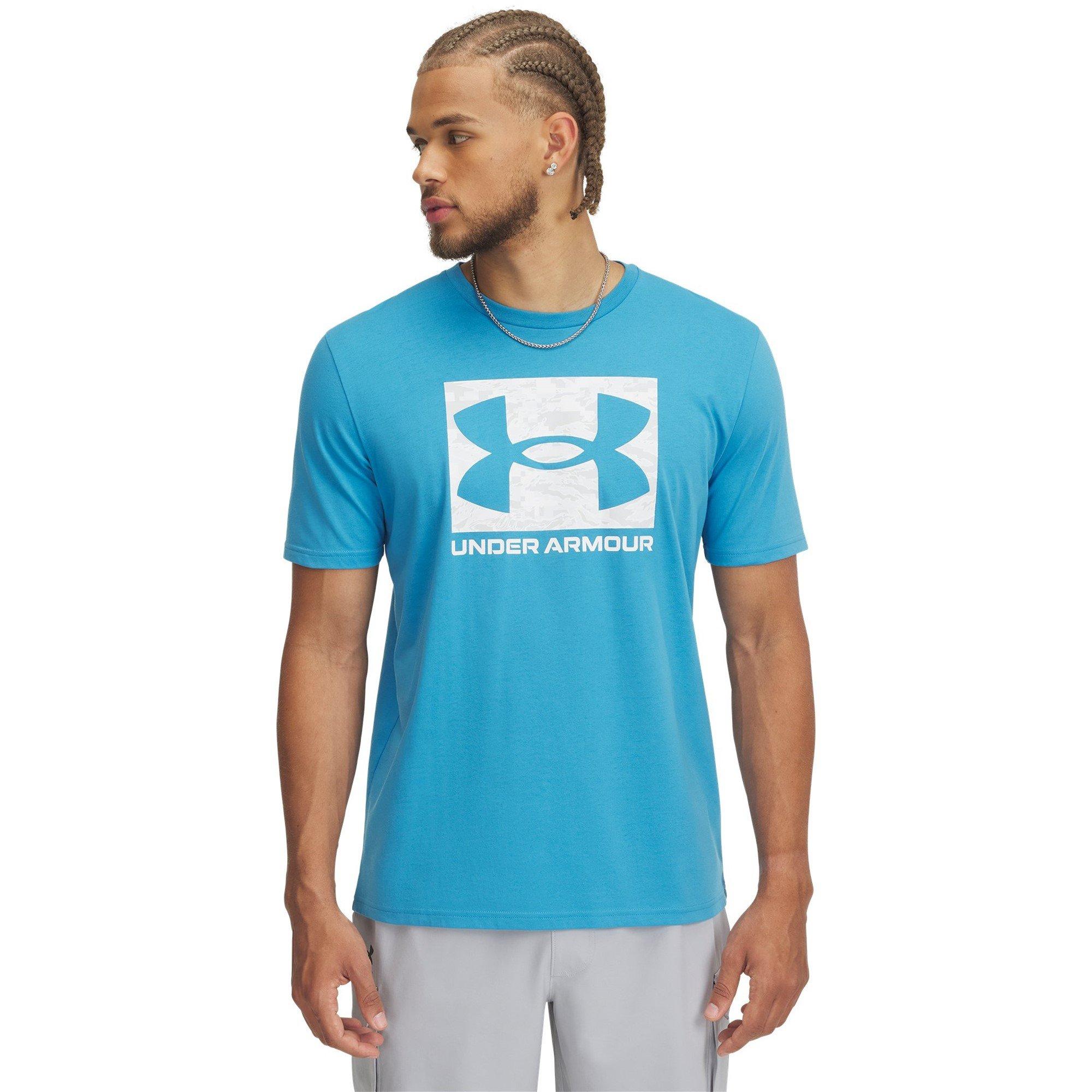 Under Armour Men's Abc Camo Boxed Logo Short Sleeve - Blue - 2XL