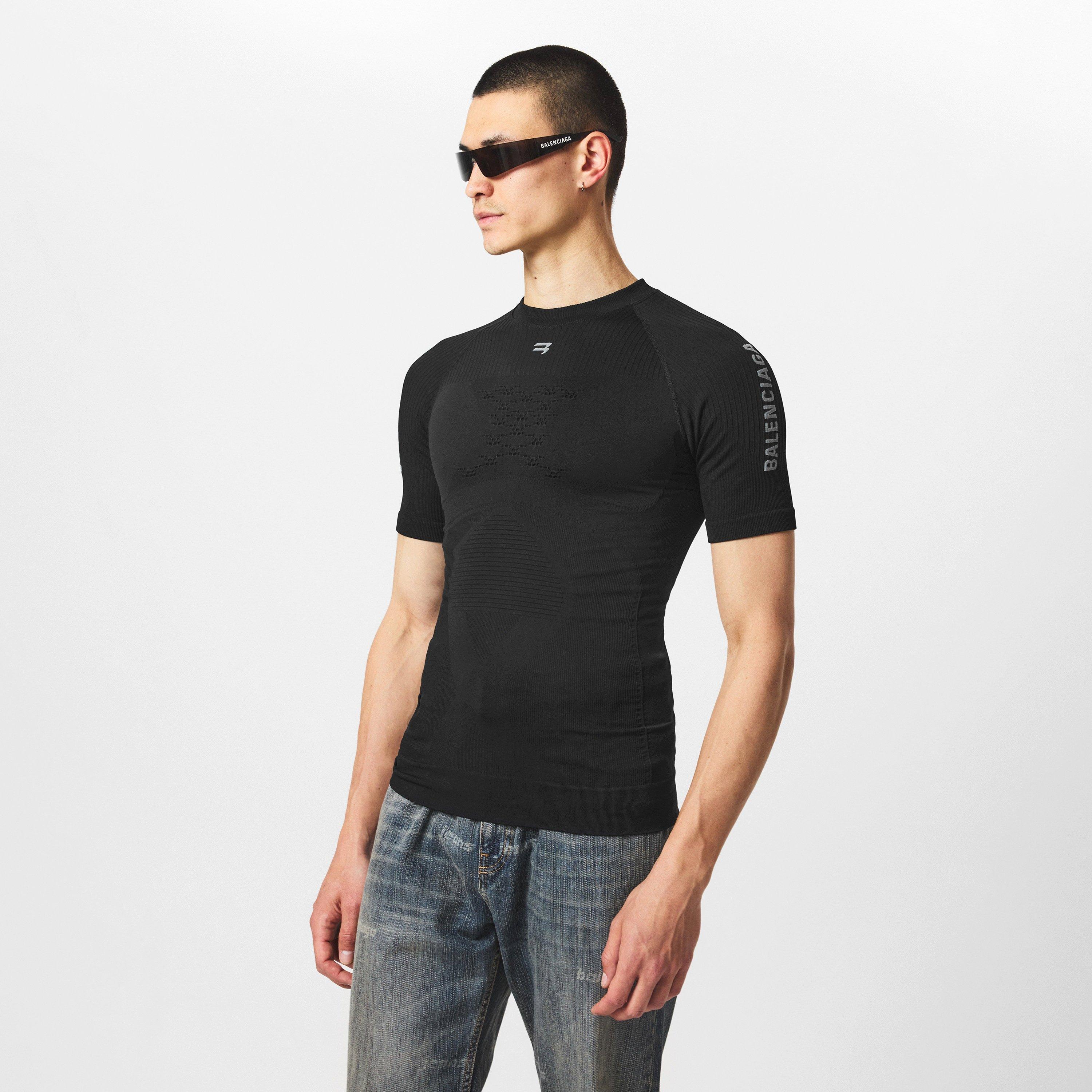 Black - Balenciaga - Men's Regular Fit T-Shirt - 3
