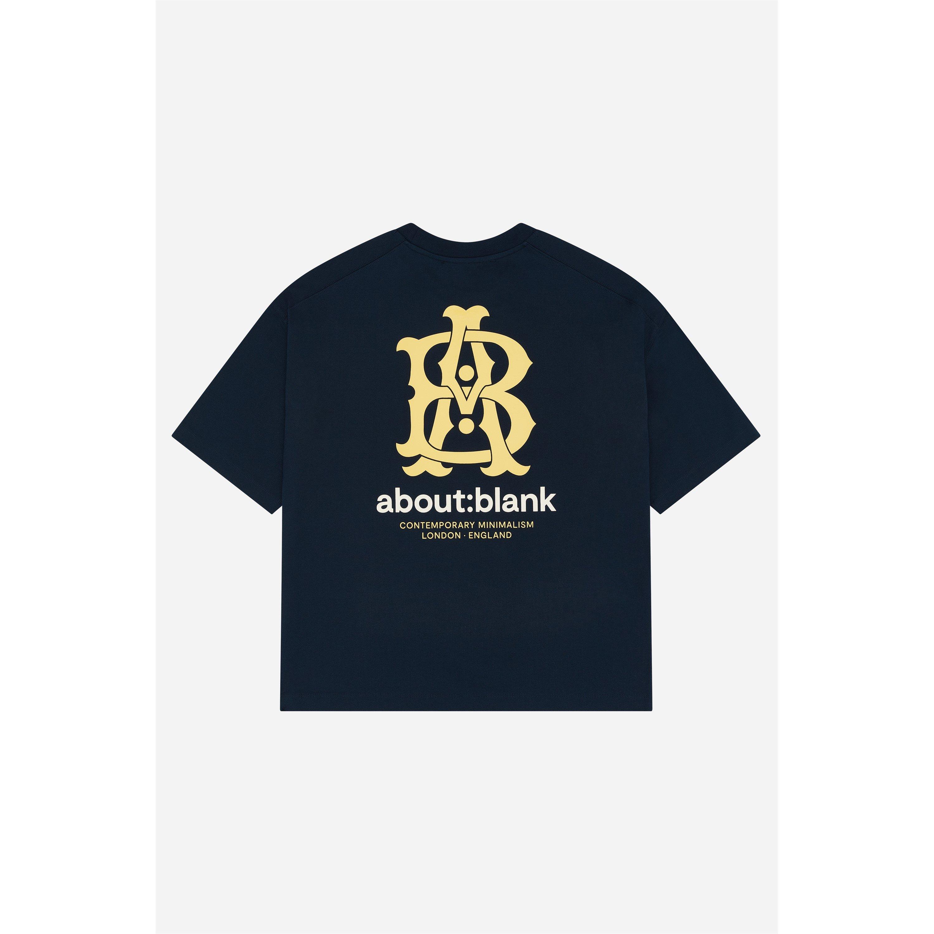 Navy/Yellow - about:blank - Men's Oversized T-Shirt - 2