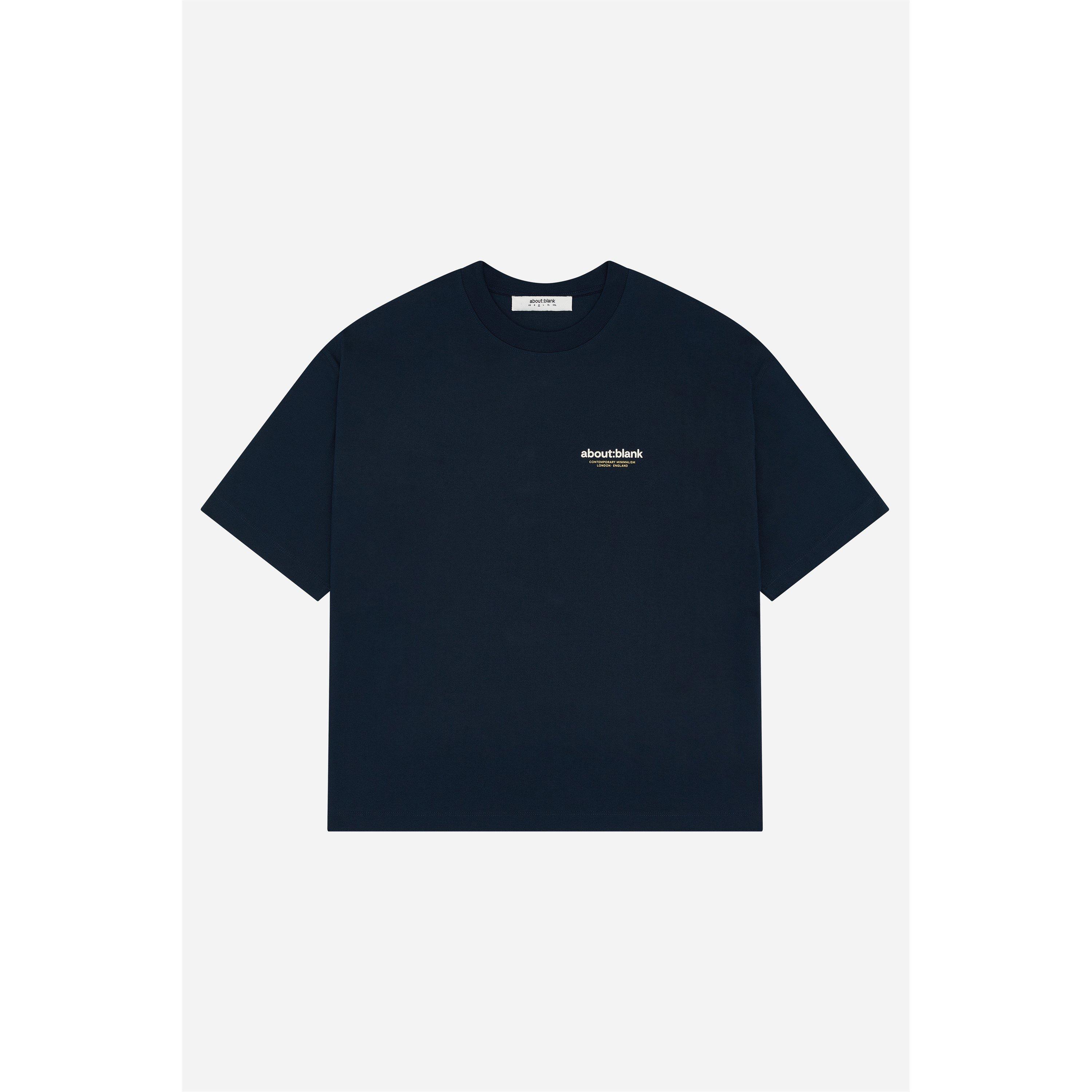 Navy/Yellow - about:blank - Men's Oversized T-Shirt - 3