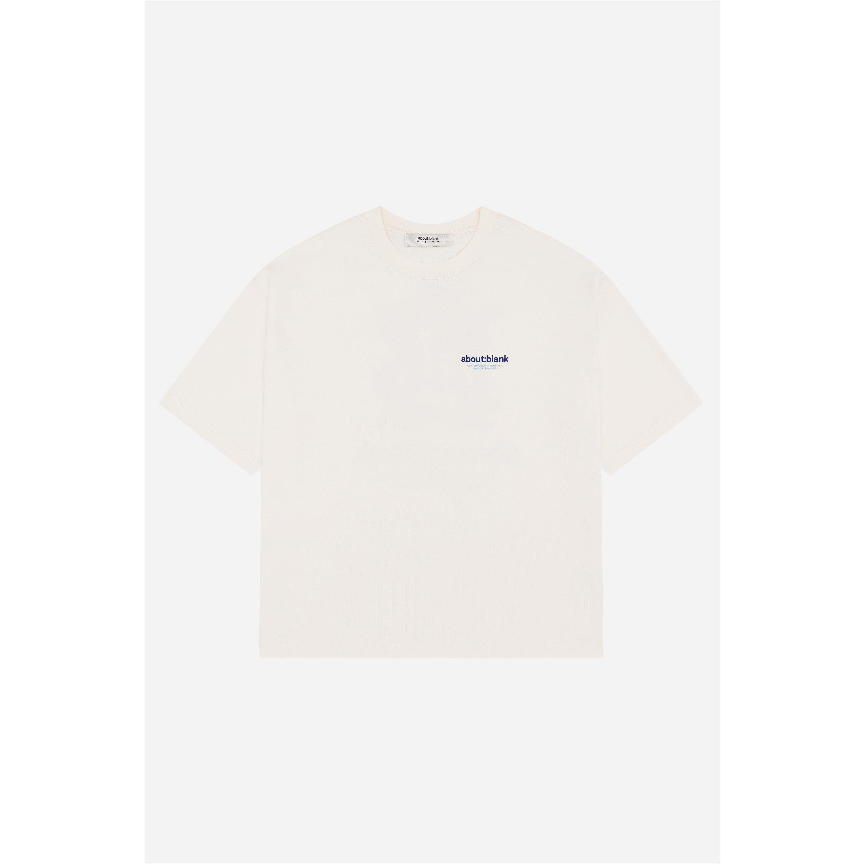 Oat/Blue - about:blank - Men's Oversized T-Shirt - 3
