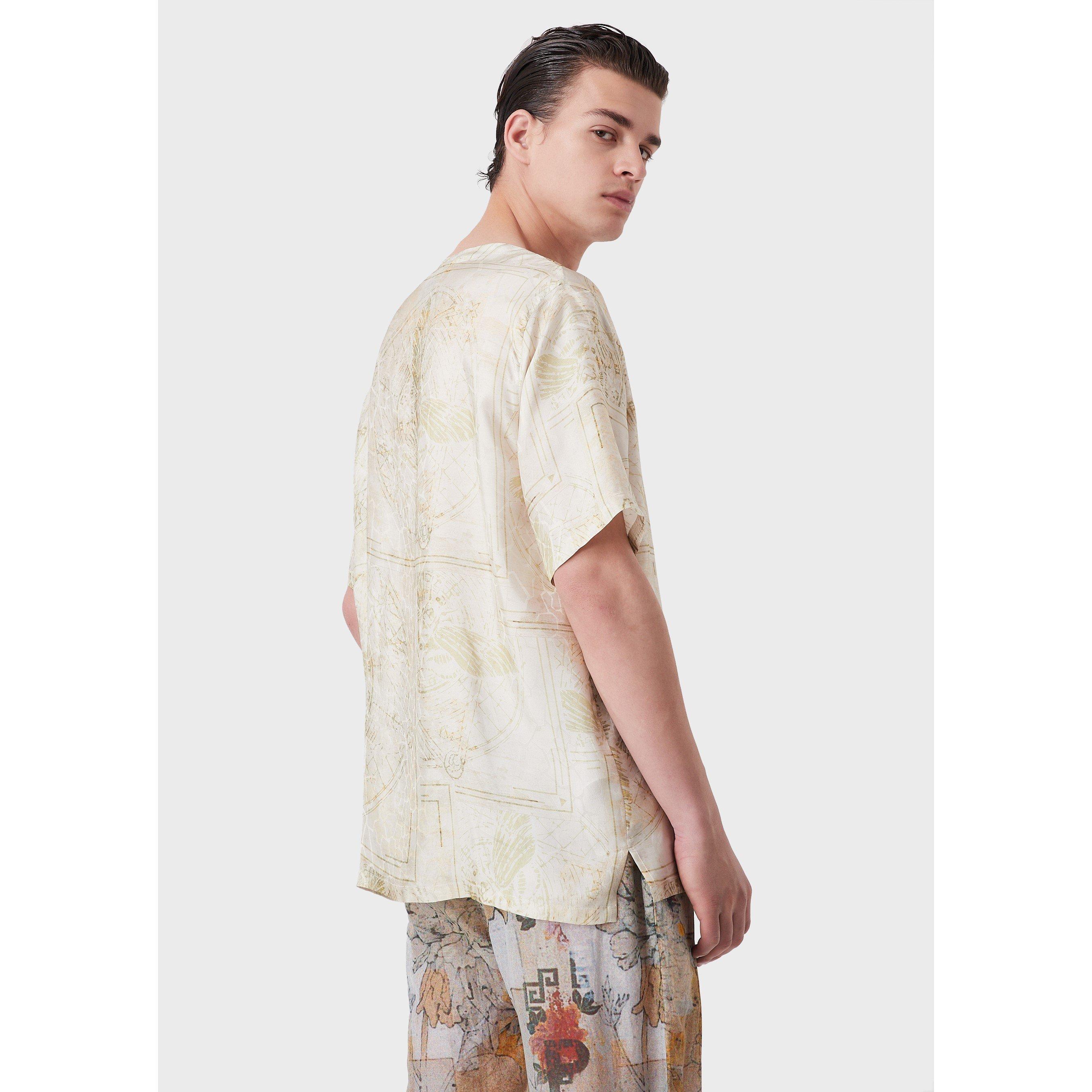 Kaki-Khaki - Emporio Armani - Short Sleeve Shirt - 3