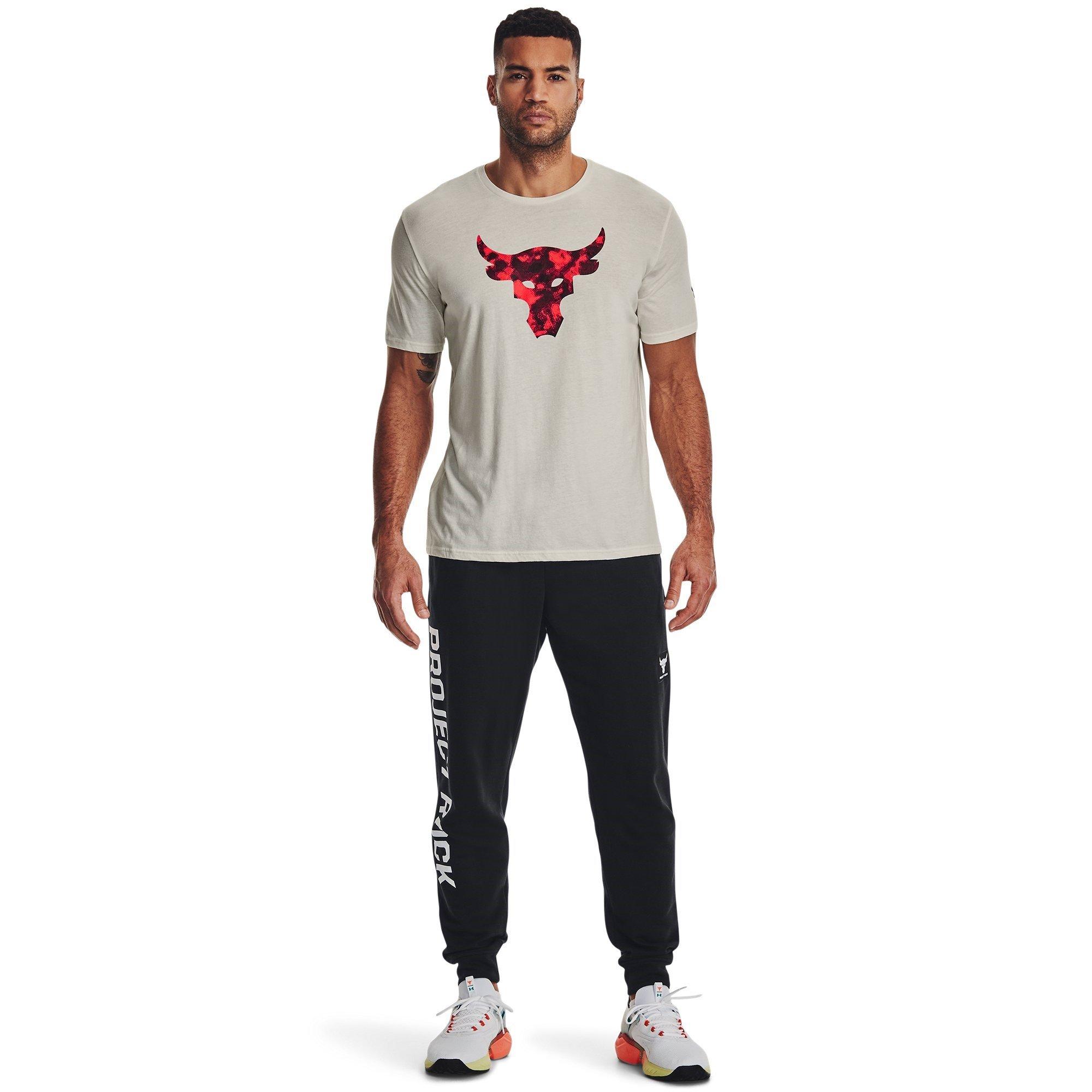 Elfenbein/Schwarz - Under Armour - Rock Brahma Bull Regular Fit T-Shirt - 4