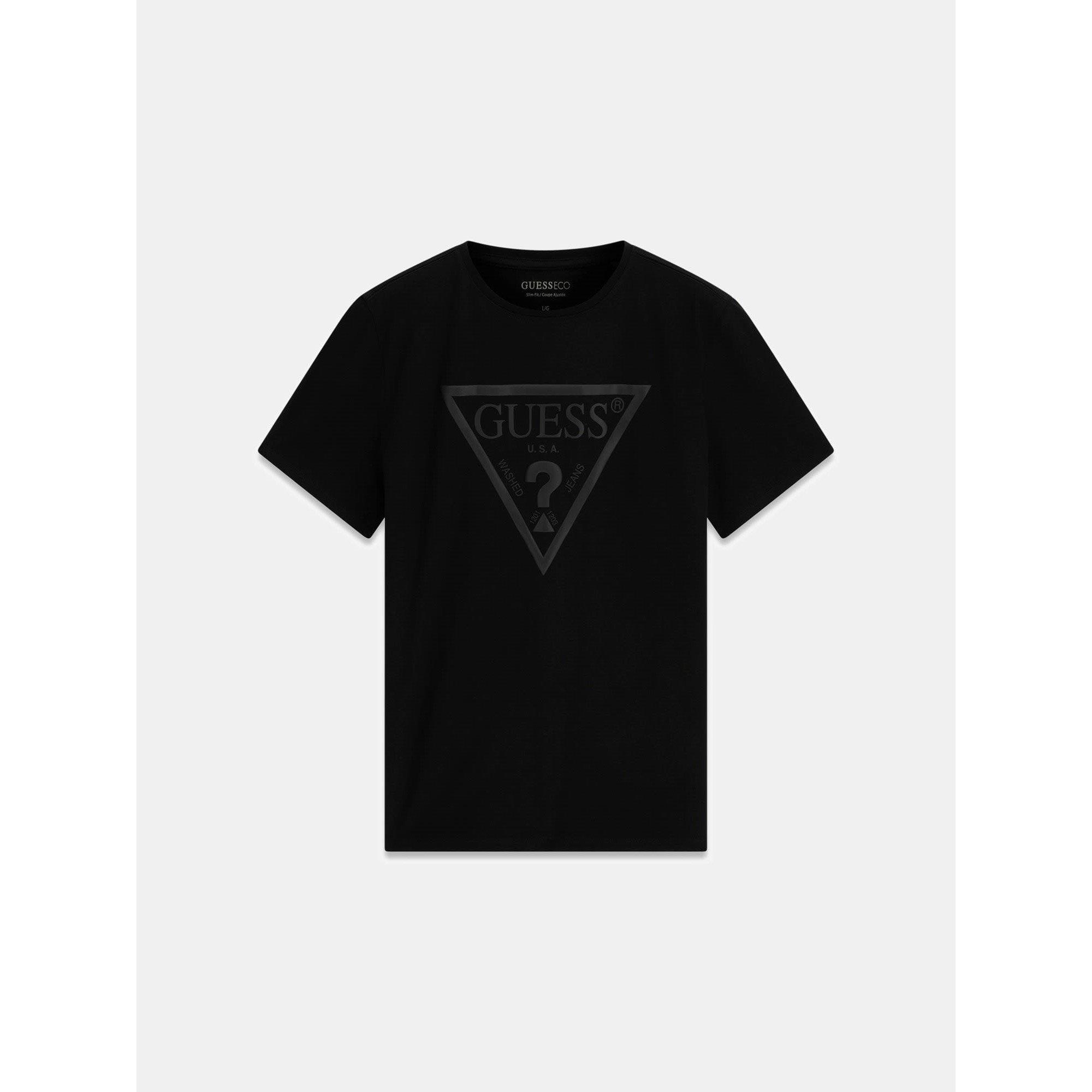 Smart Blue - Guess - Men's Triangular Slim Fit T-Shirt - 1
