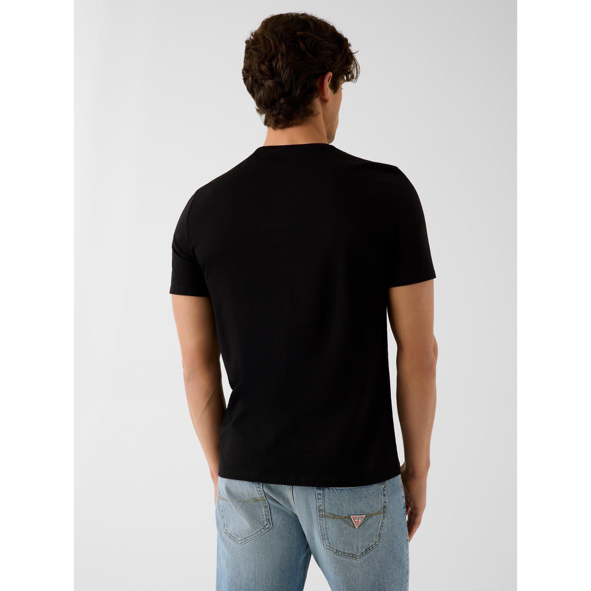 Smart Blue - Guess - Men's Triangular Slim Fit T-Shirt - 3